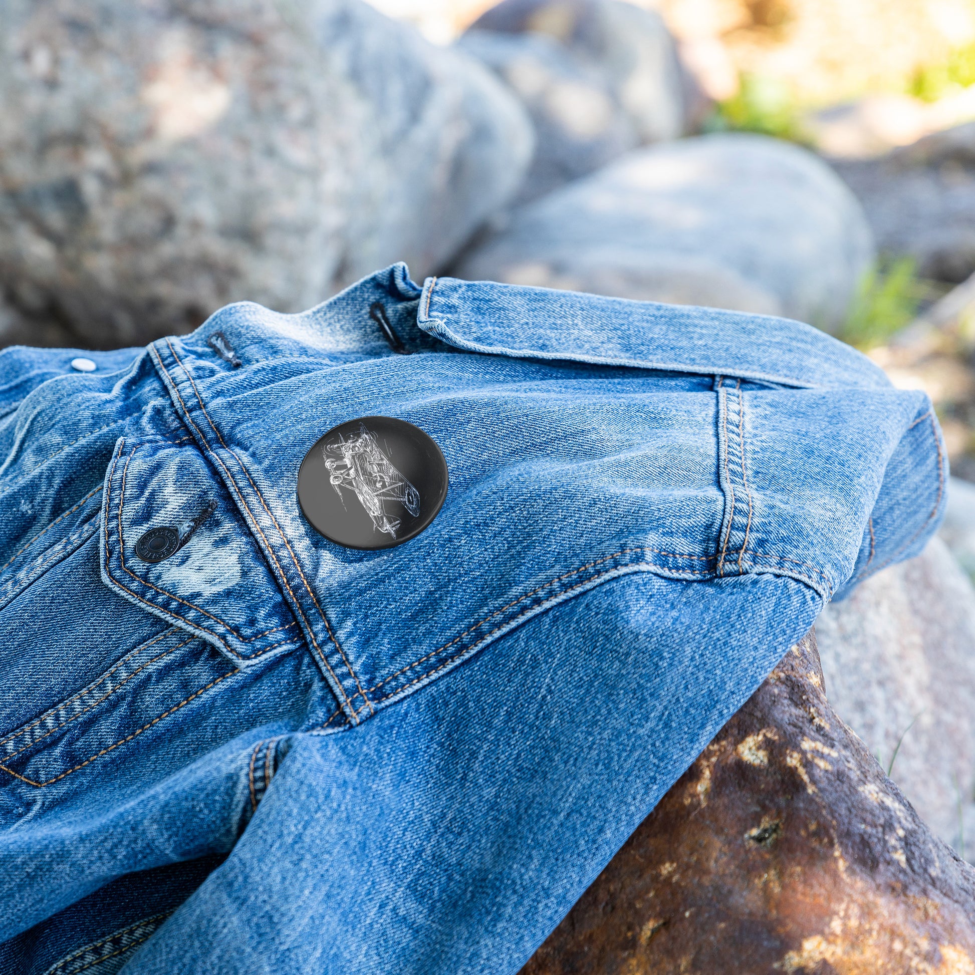 Aero 2 button pin (black)