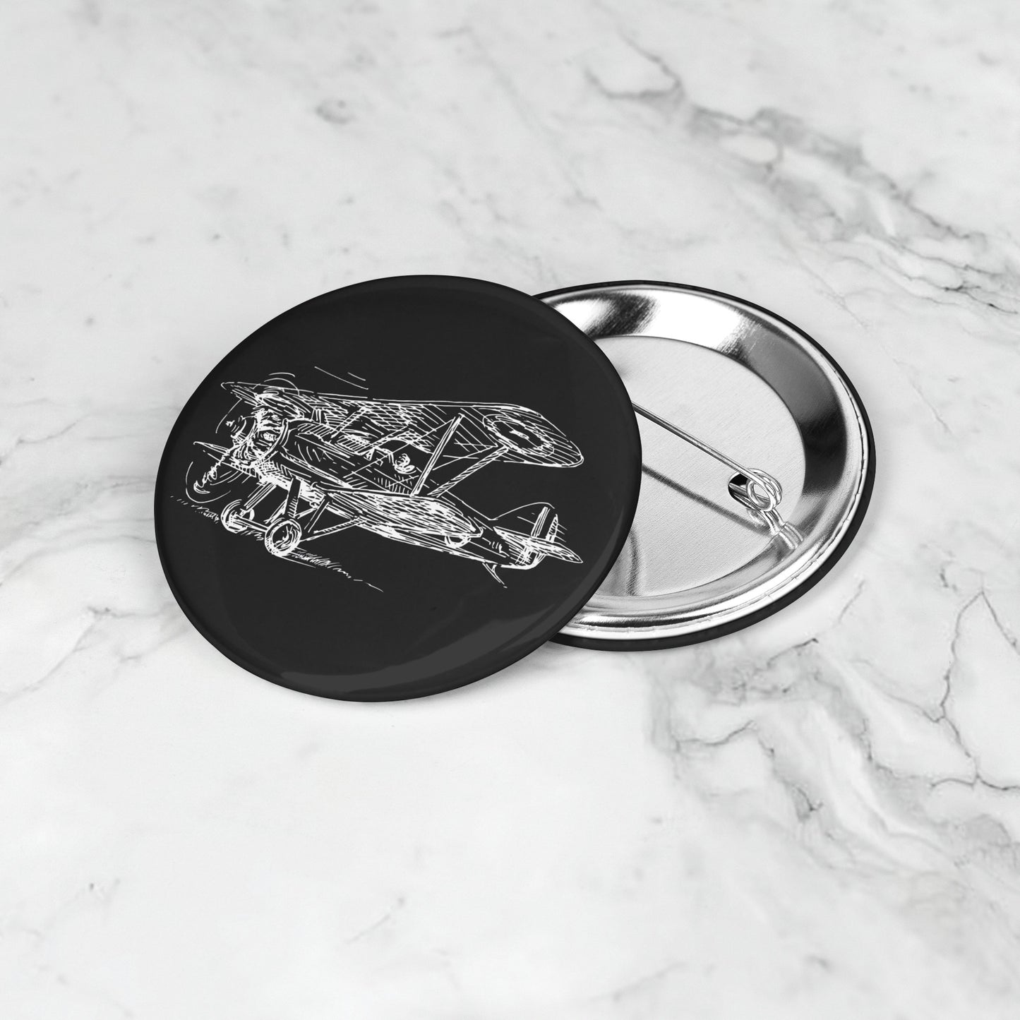 Aero 2 button pin (black)