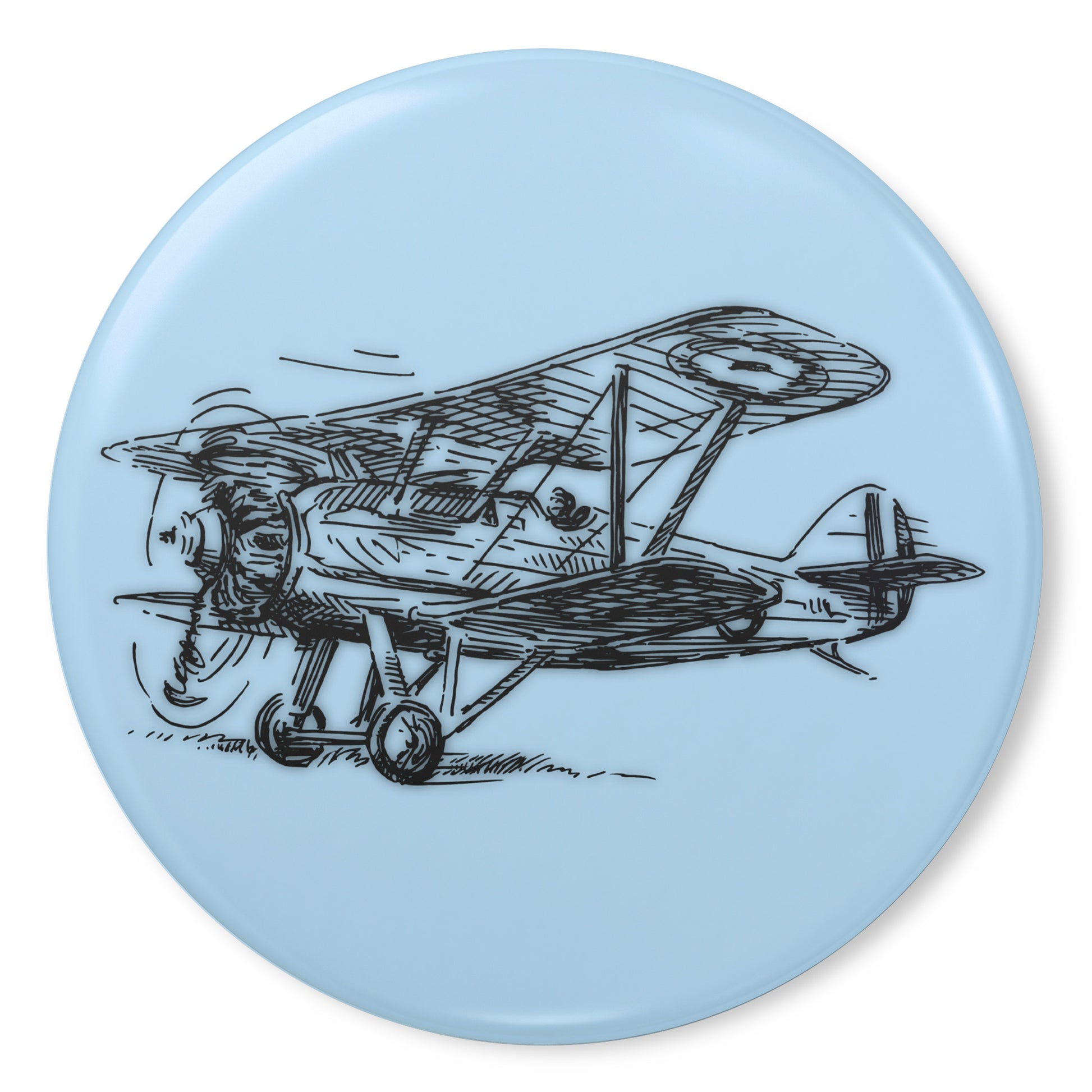 Aero 2 button pin (lt. blue)