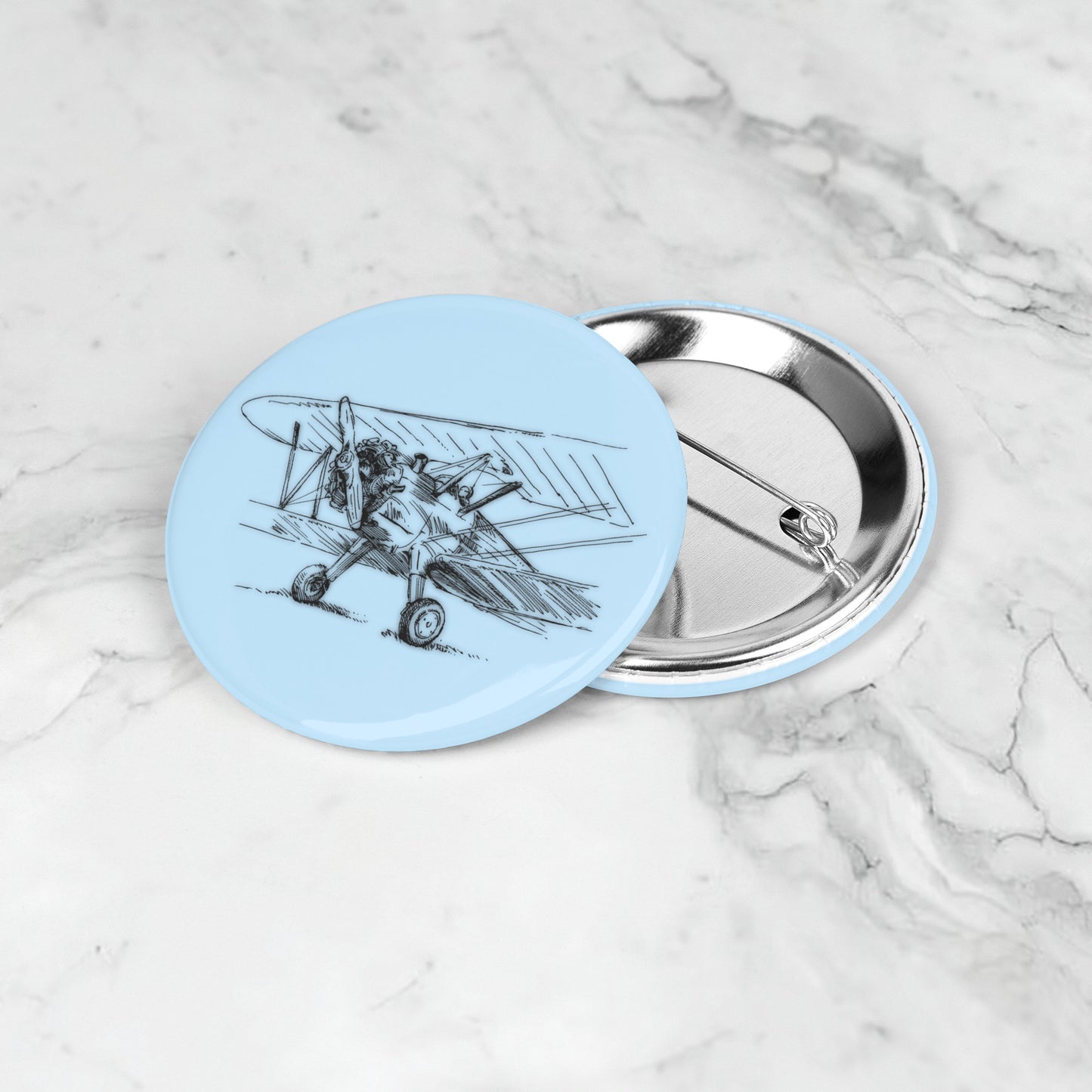 Aero 4 button pin (lt. blue)