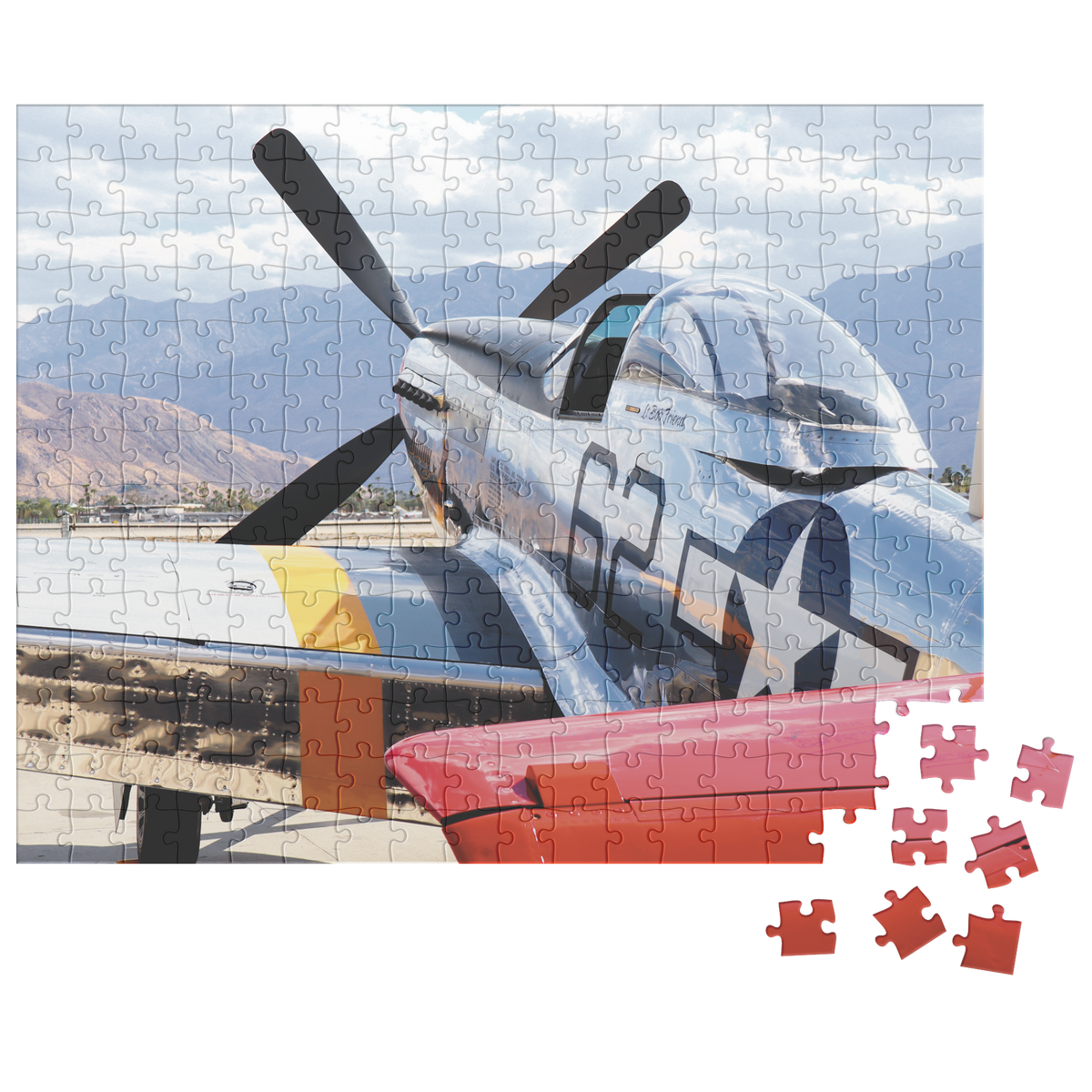 Aviation themed jigsaw puzzle (P-51 Mustang)