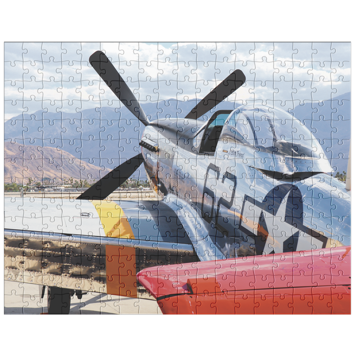 Aviation themed jigsaw puzzle (P-51 Mustang)