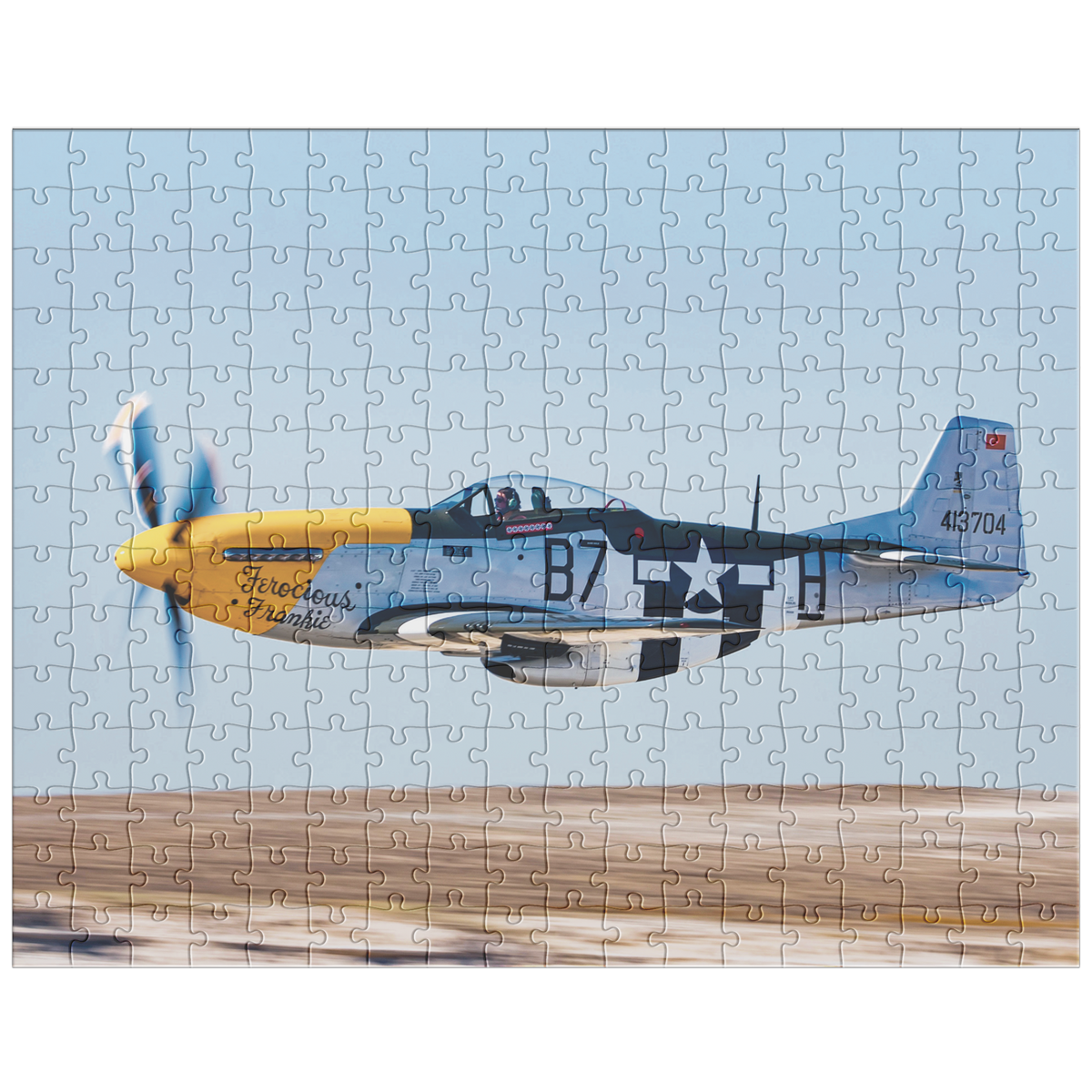 Aviation themed jigsaw puzzle (P-51 Mustang v3)