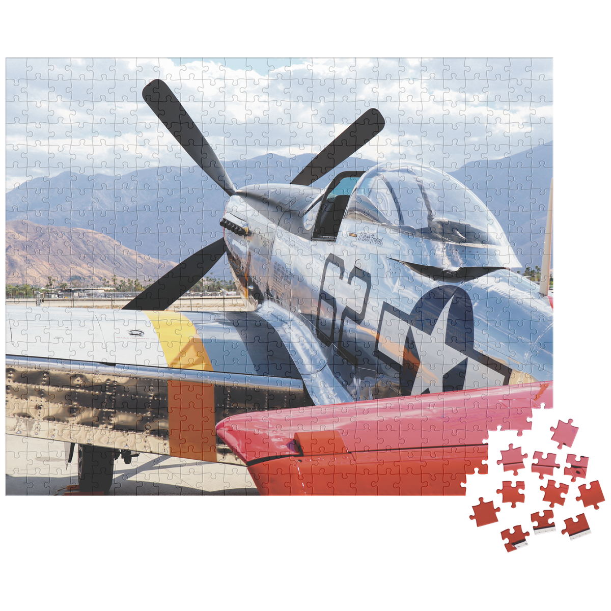 Aviation themed jigsaw puzzle (P-51 Mustang)