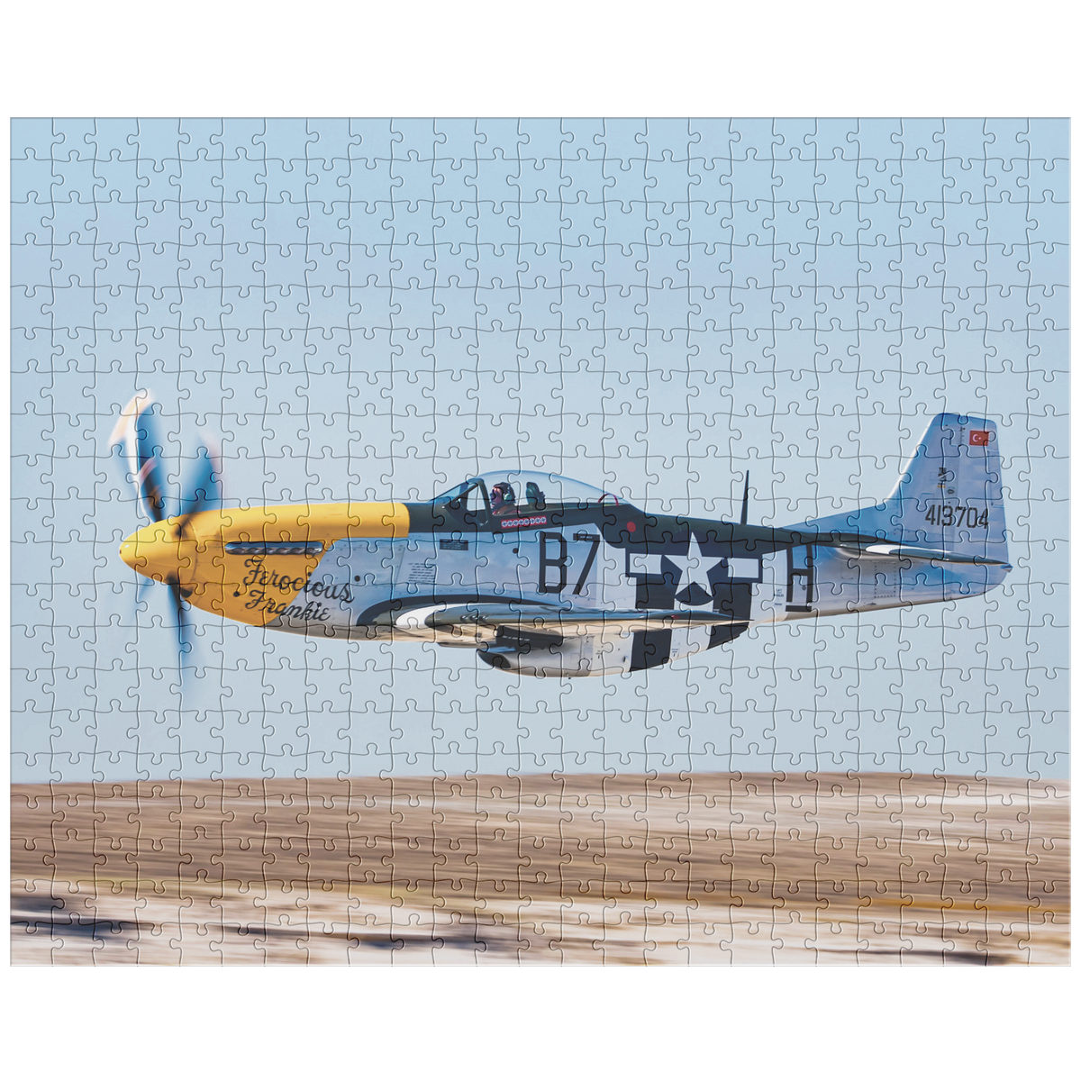 Aviation themed jigsaw puzzle (P-51 Mustang v3)