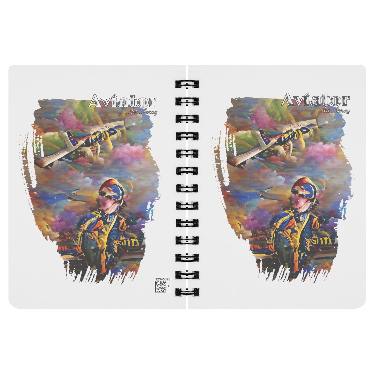 Aviator Art Array #3 spiral notebook