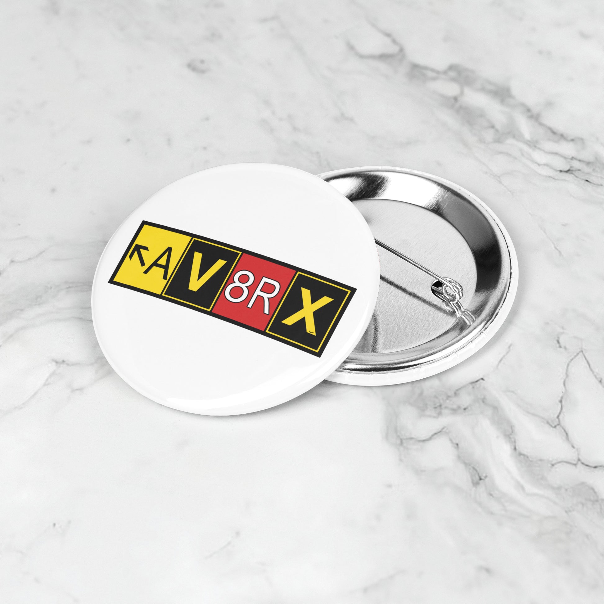 Aviatrix - AV8RX button pin (white)