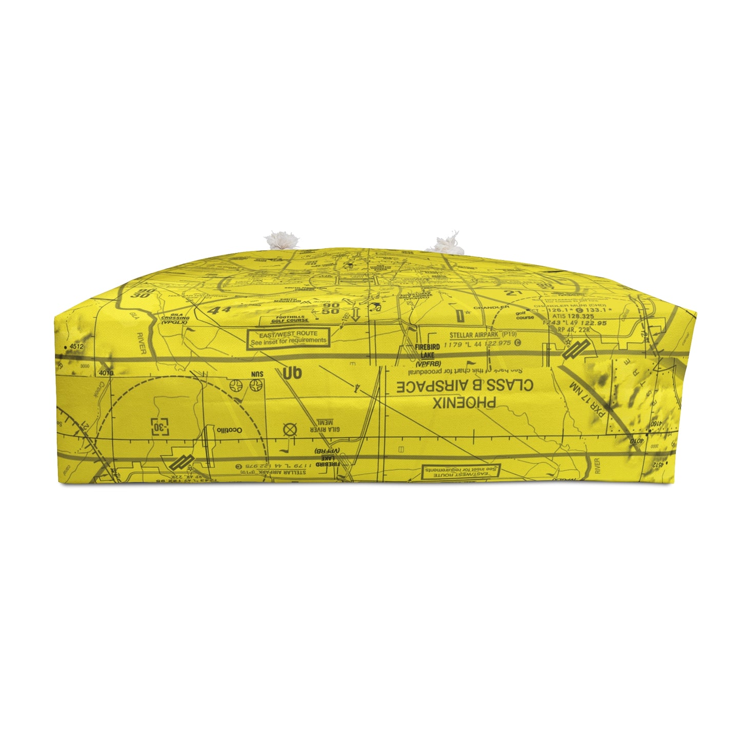 Aeronautical Chart weekender tote bag (PHX/yellow)