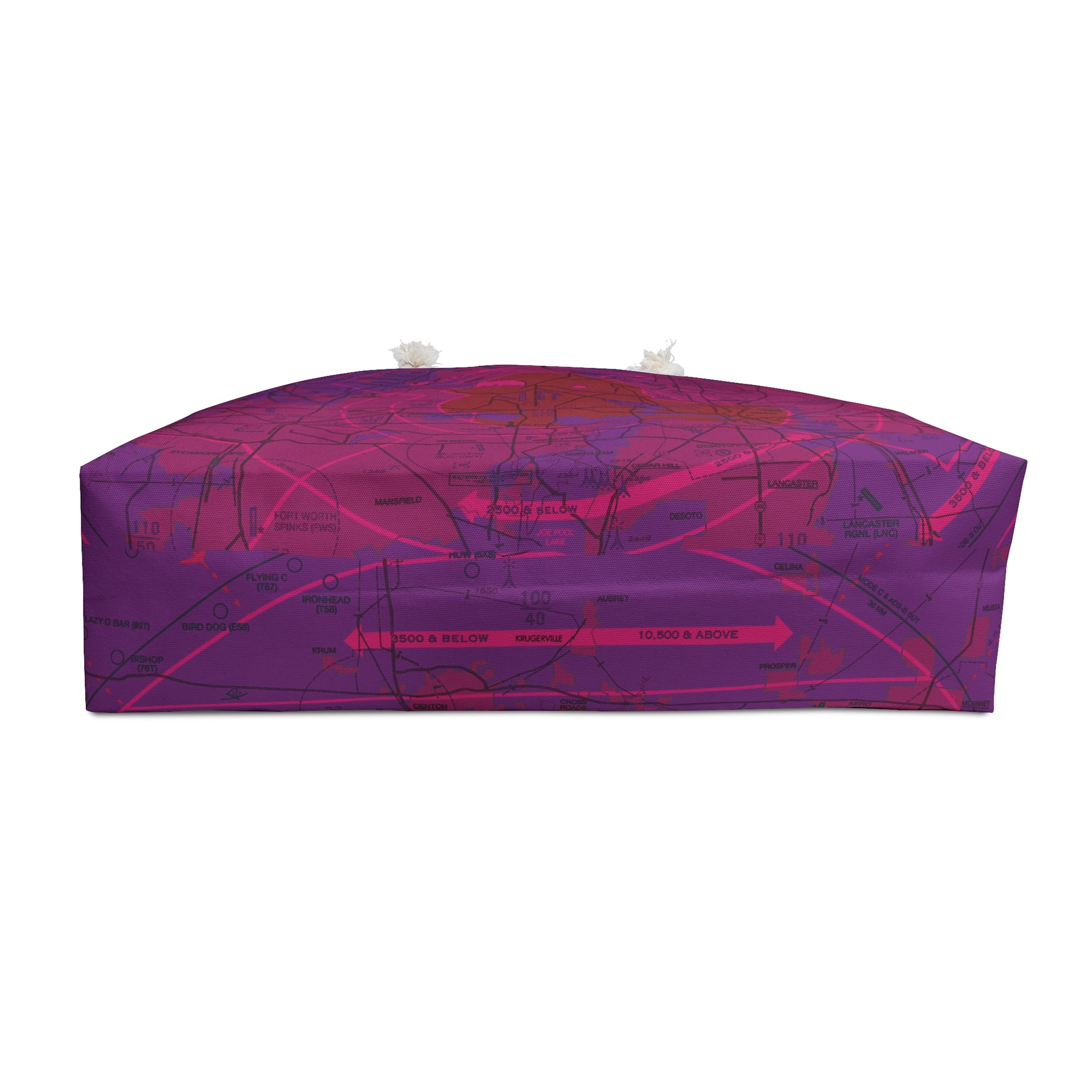  Aeronautical Chart weekender tote bag (KDFW/purple)