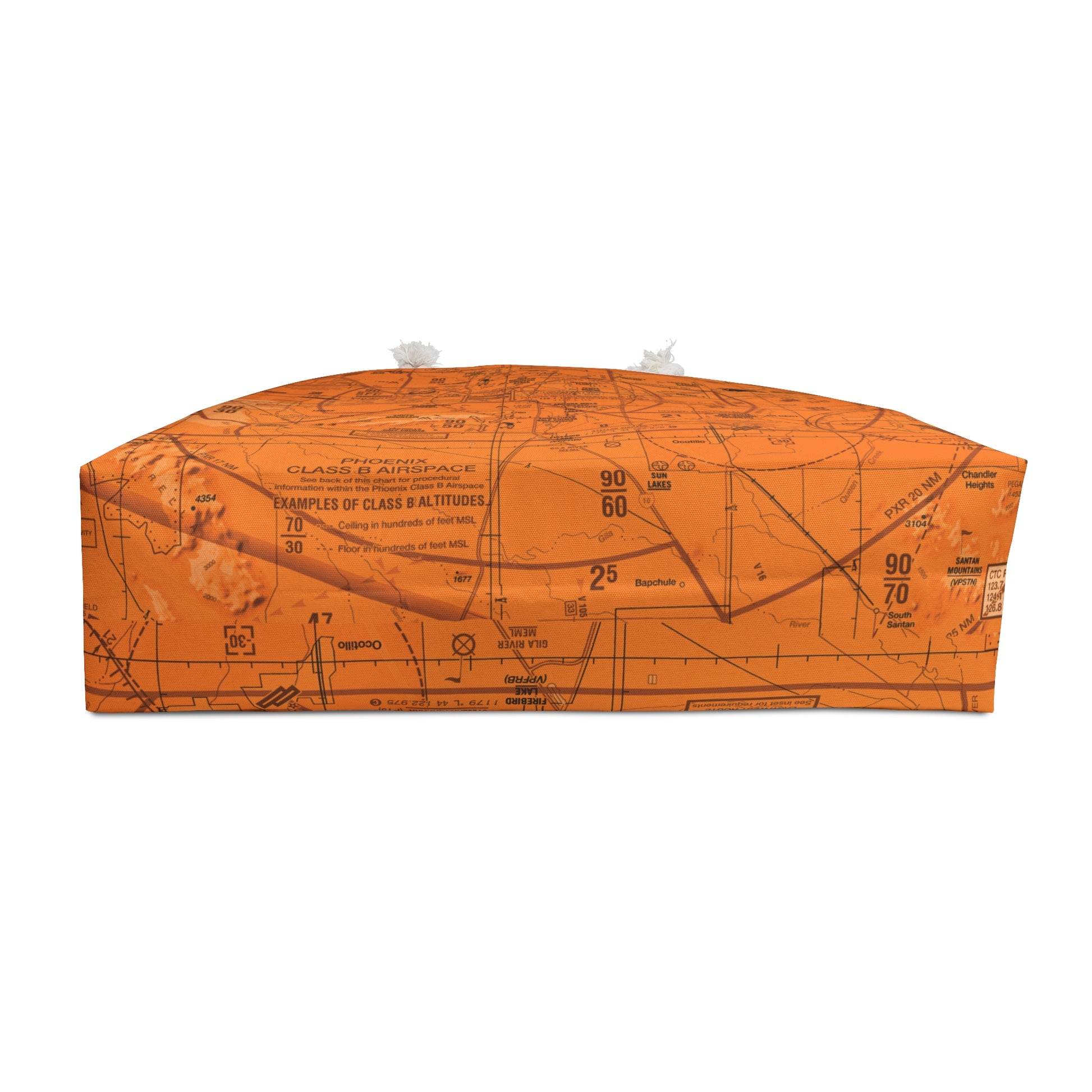 Aeronautical Chart weekender tote bag (PHX/orange)