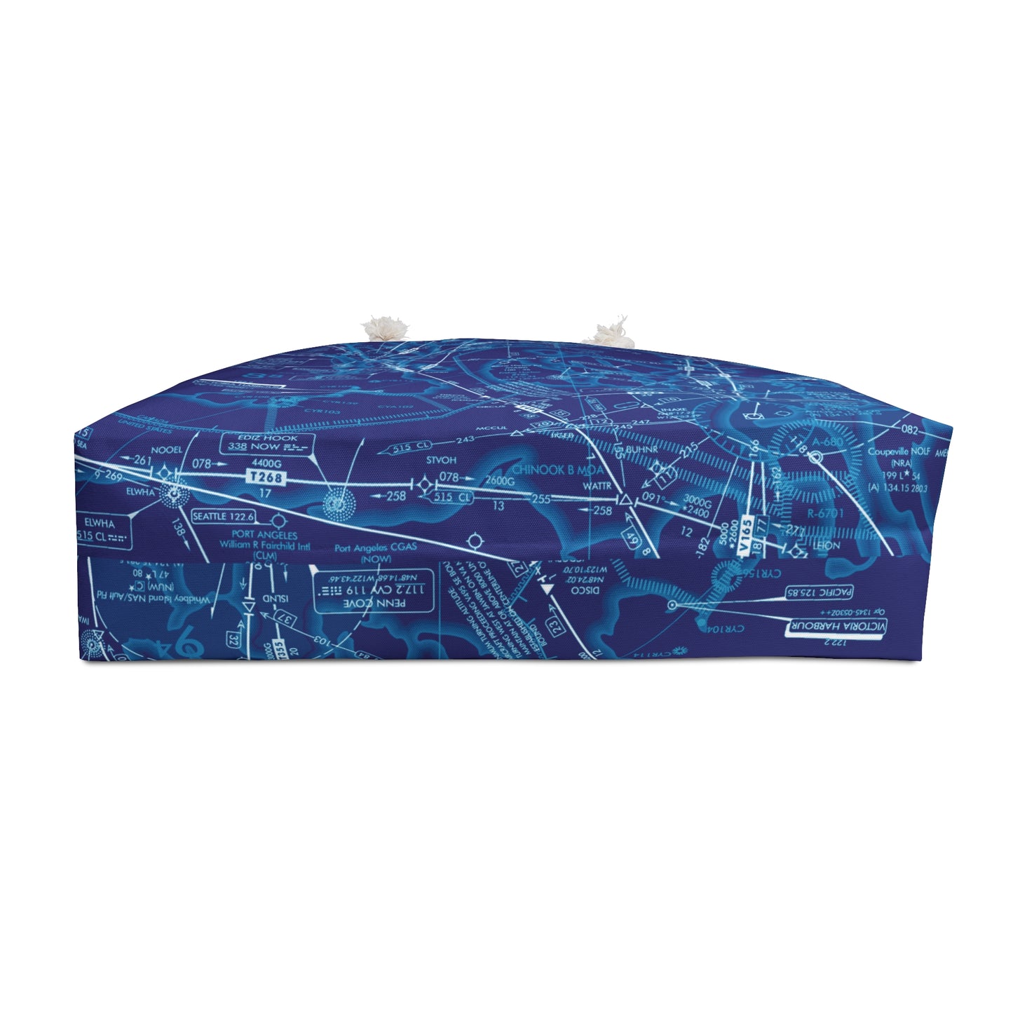 Aeronautical Chart weekender tote bag (ELUS1/blue)