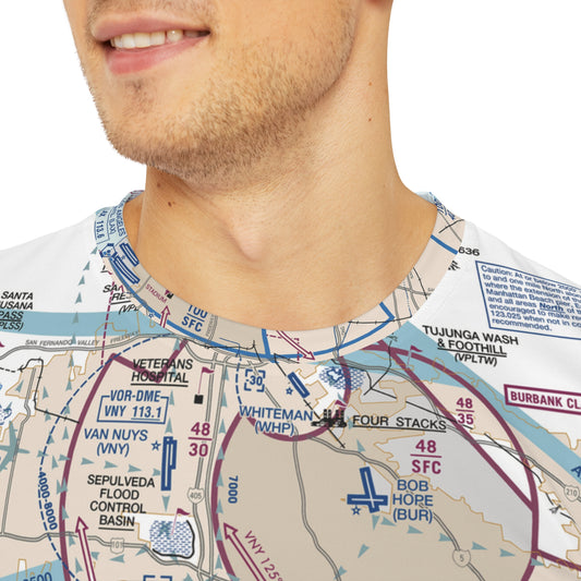 LAX Flyway Chart men's polyester shirt