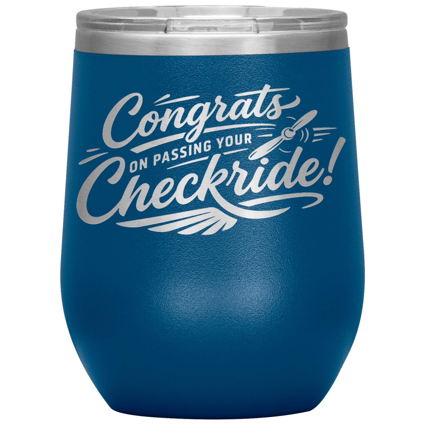 Congrats on passing your checkride! 12 oz. tumbler (v4)