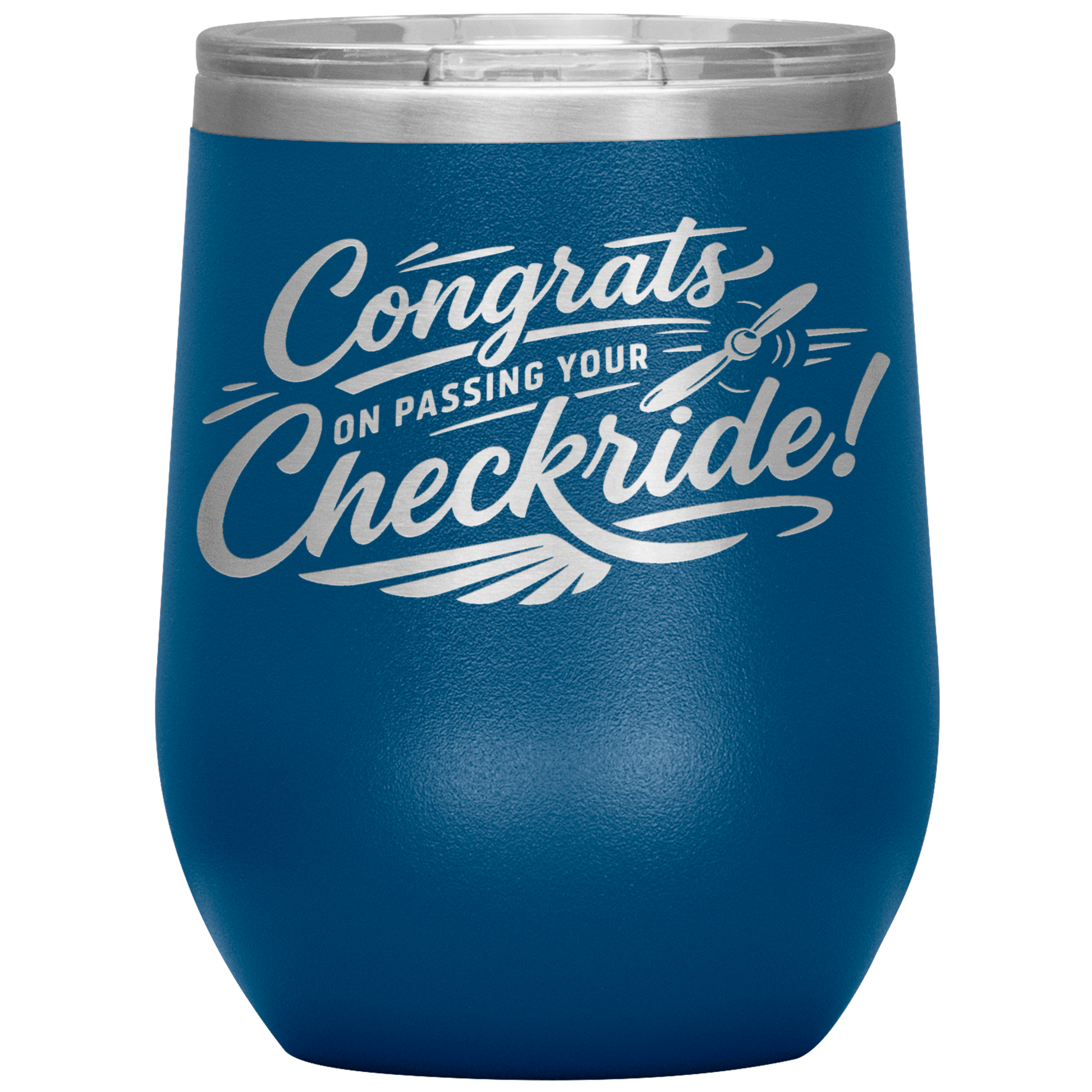 Congrats on passing your checkride! 12 oz. tumbler (v4)