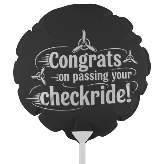 Congrats on passing your checkride! balloon (v3. black)
