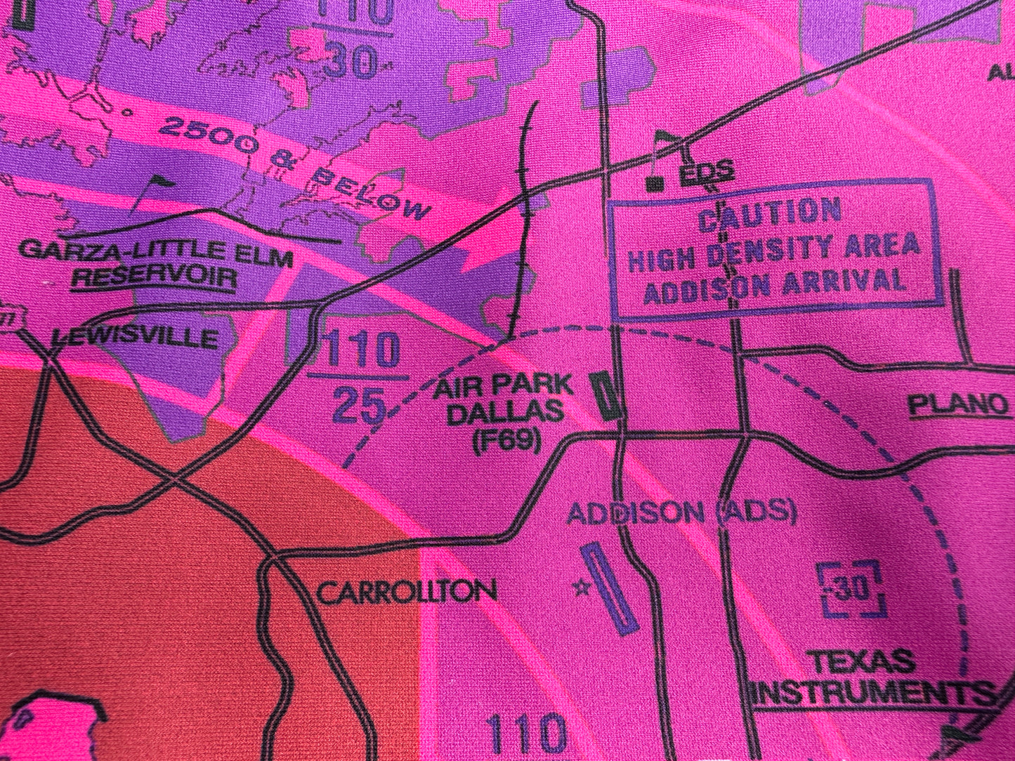 Dallas - Ft. Worth Flyway Chart women's pencil skirt (purple)
