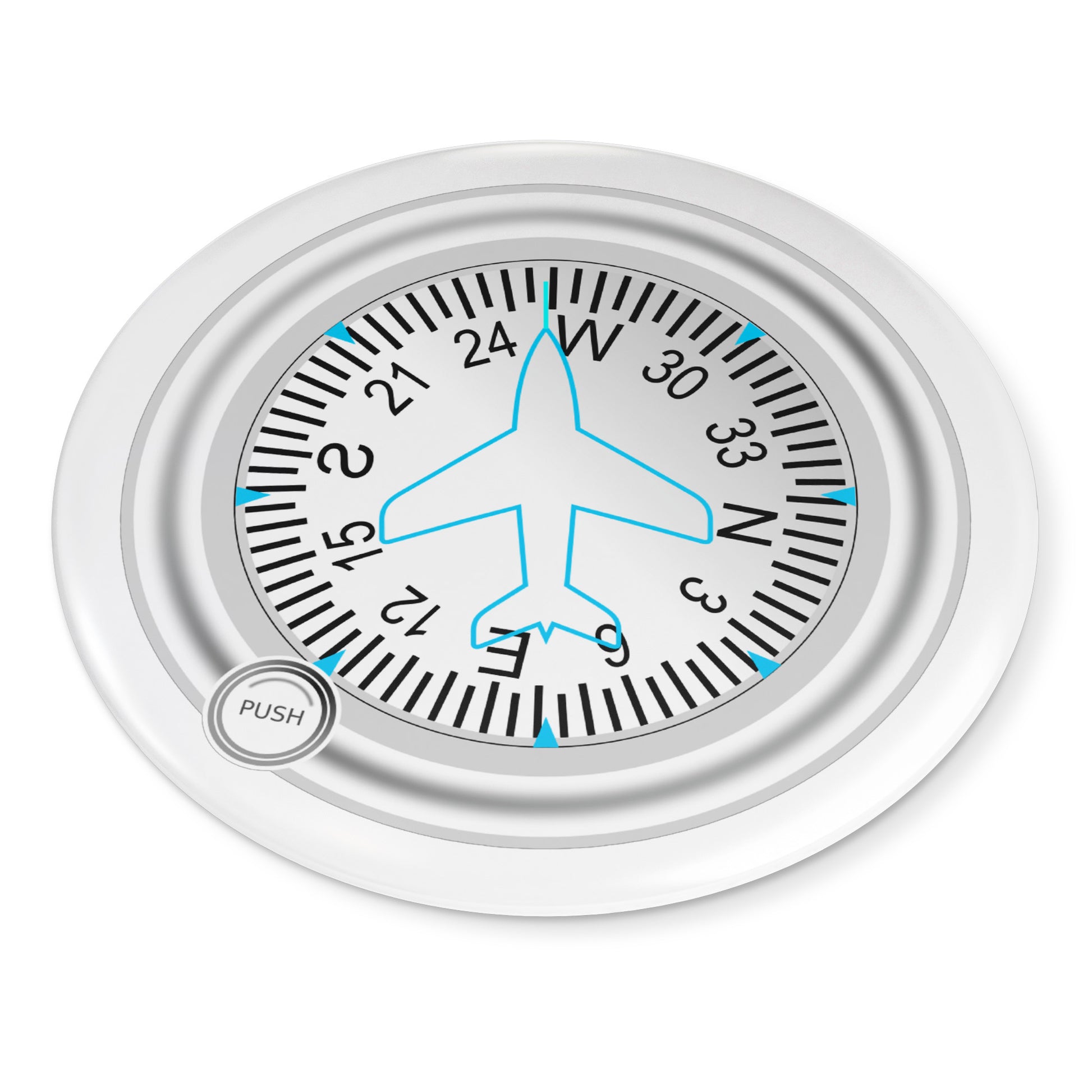 Heading indicator button pin (white)