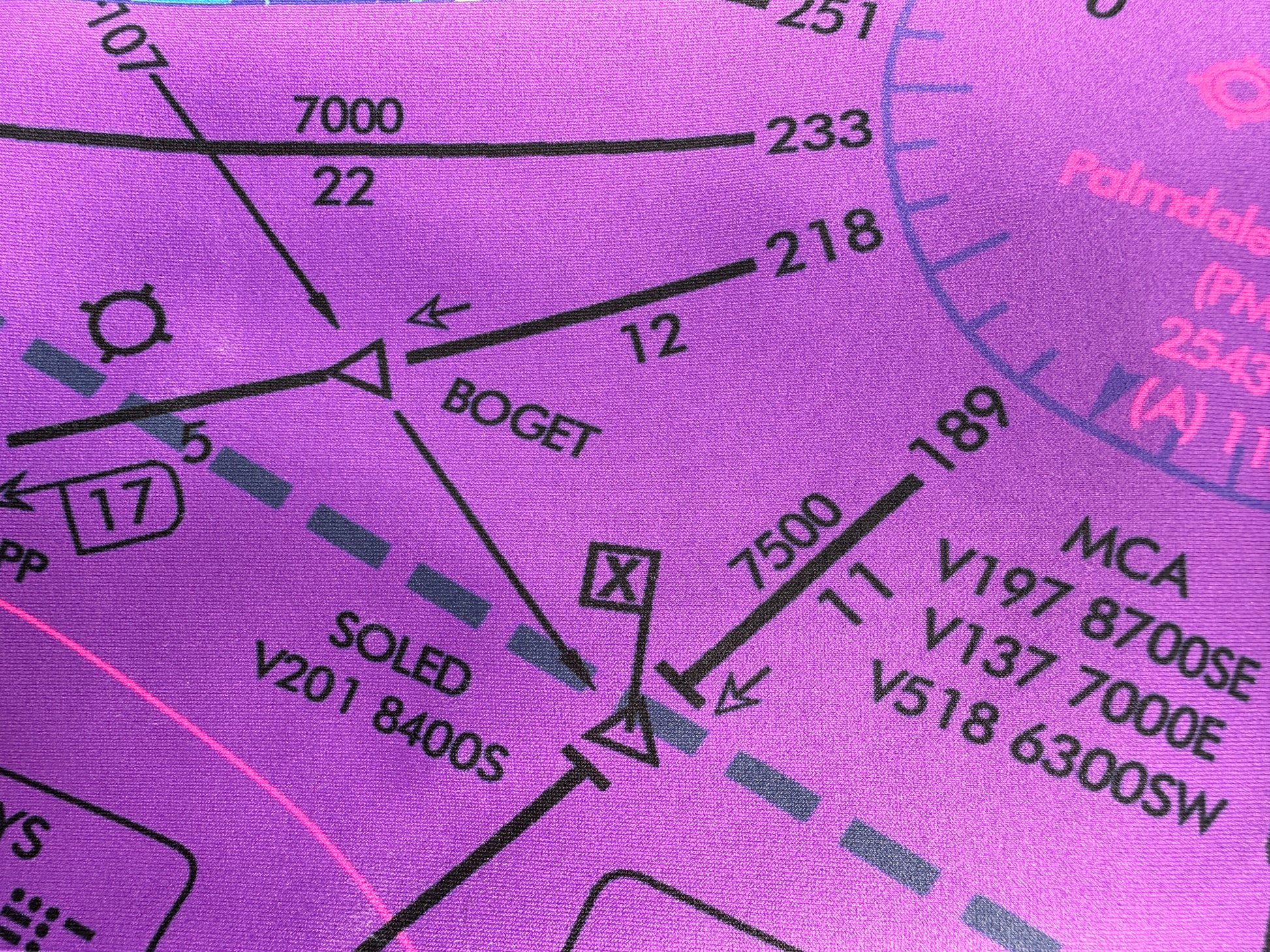 Enroute Low Altitude (ELUS3) Chart leggings (purple)