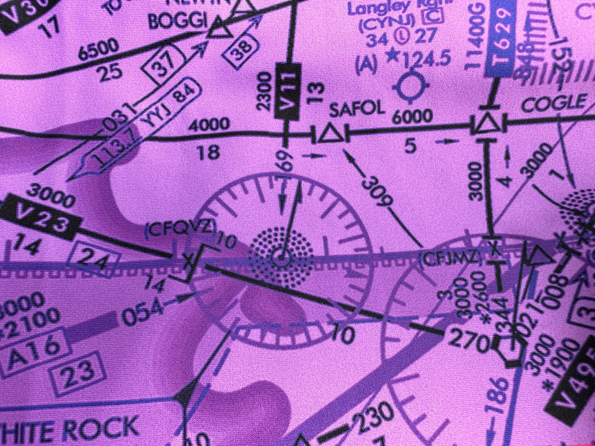 Enroute Low Altitude (ELUS1) Chart leggings (purple)