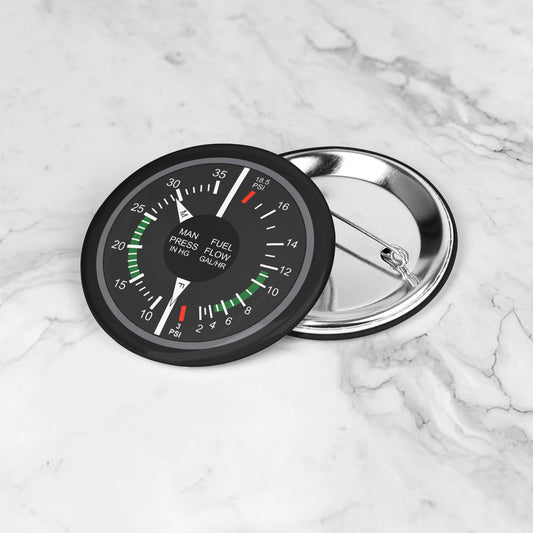 Manifold Pressure & Fuel Flow Gauge button pin