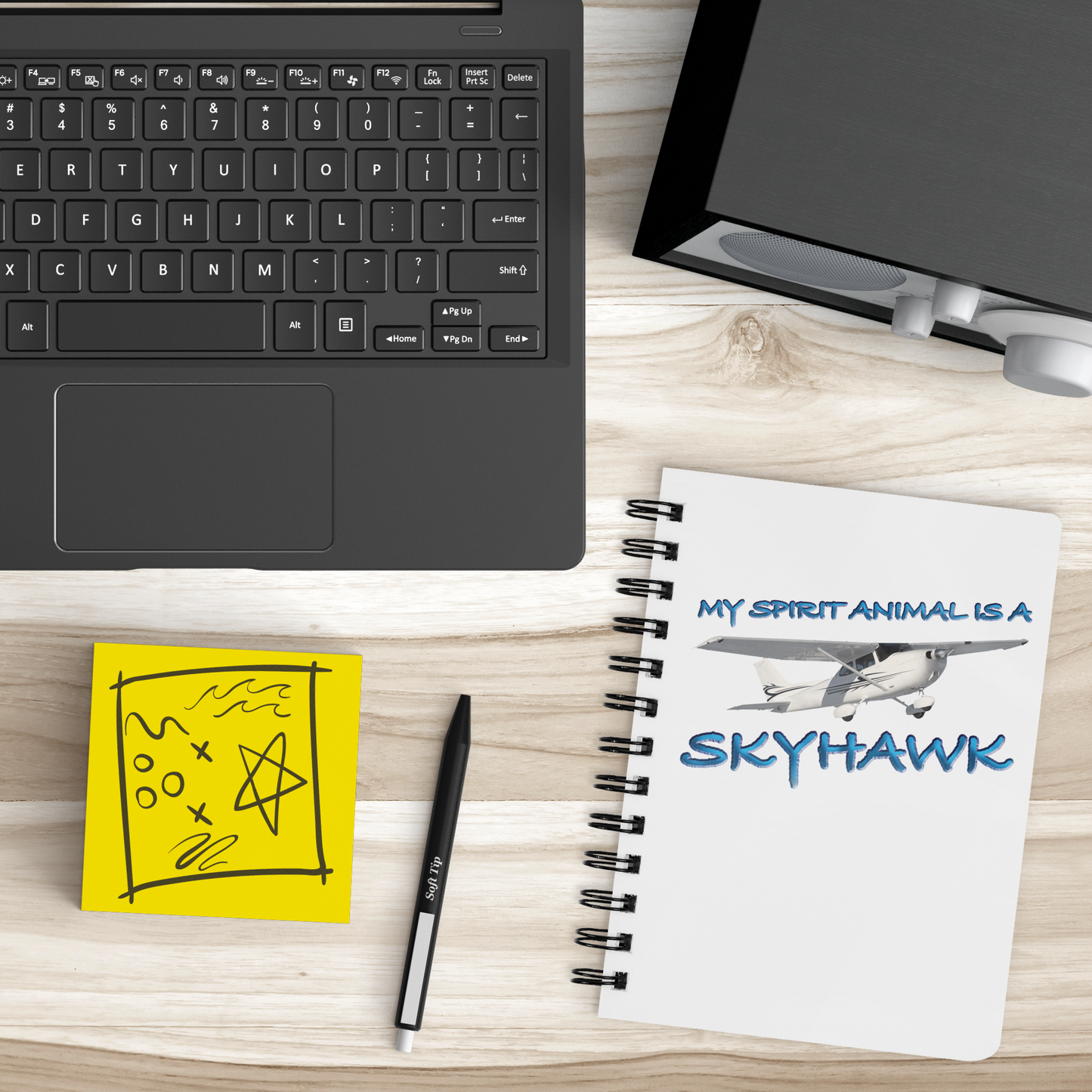 My Spirit Animal is a Skyhawk spiral notebook (blue)