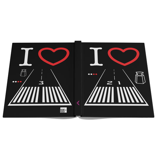 Santa Monica Airport Runway 21 / 3 hardcover journal (black)