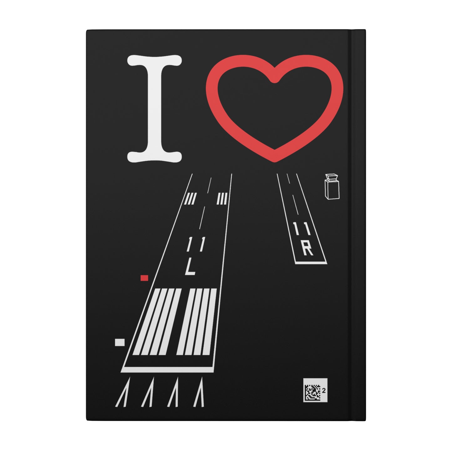 Torrance Airport Runways 29L - 29R / 11L - 11R hardcover journal (black)