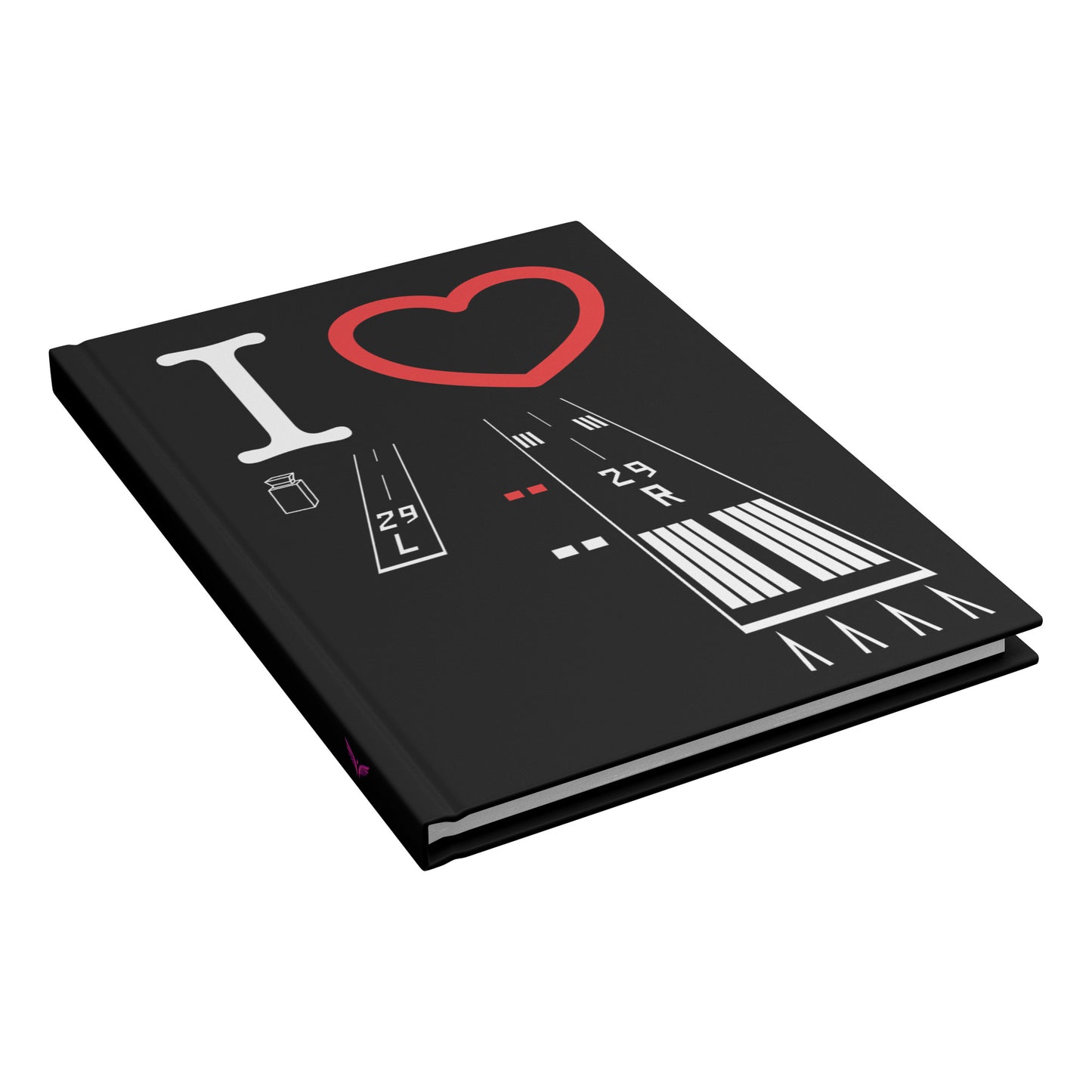 Torrance Airport Runways 29L - 29R / 11L - 11R hardcover journal (black)