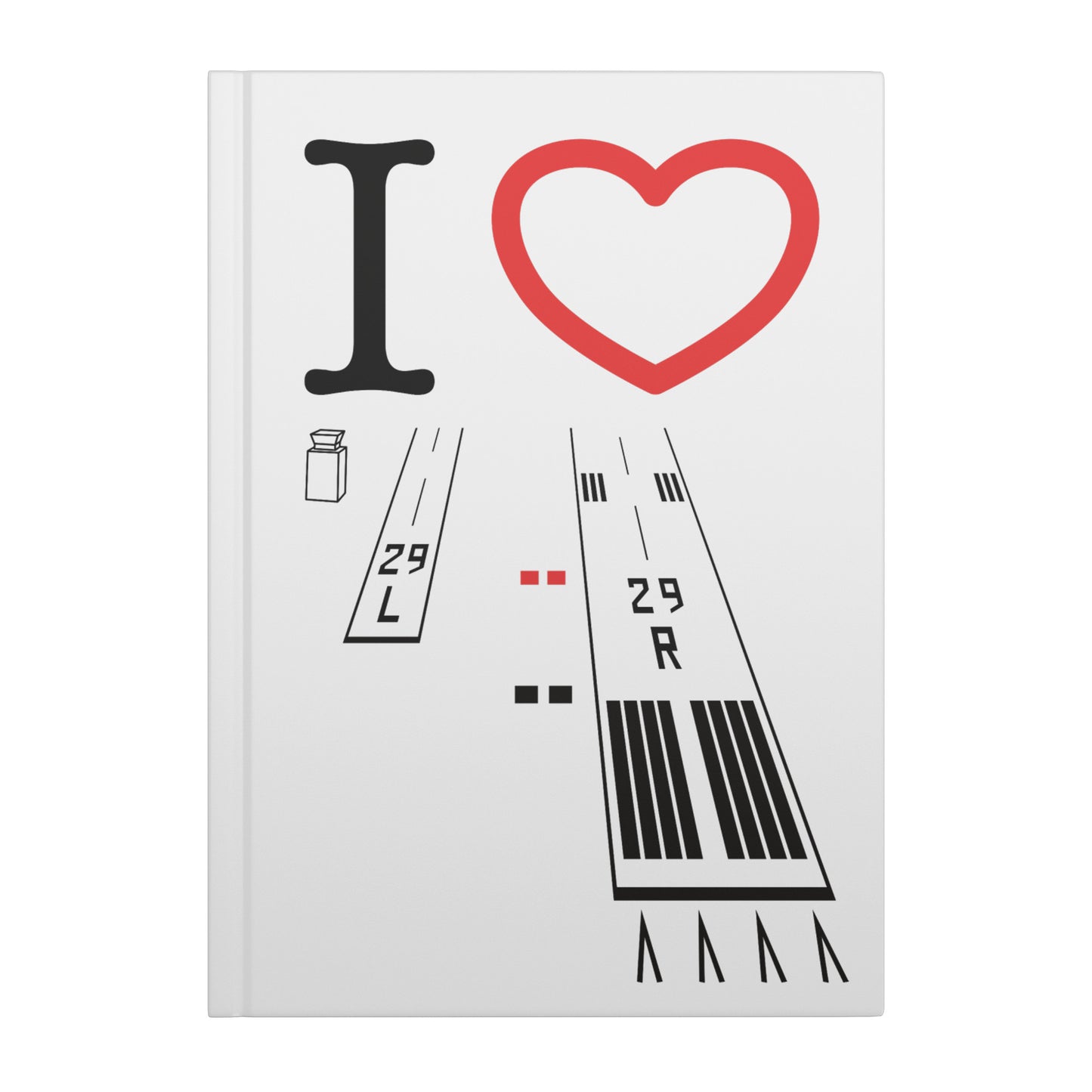 Torrance Airport Runways 29L - 29R / 11L - 11R hardcover journal