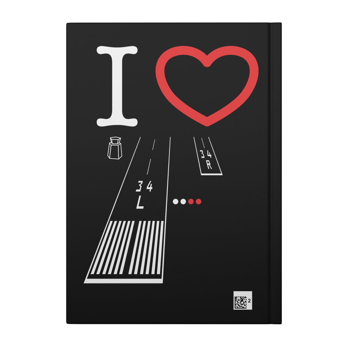 Van Nuys Airport Runways 16L - 16R / 34L - 34R hardcover journal (black)
