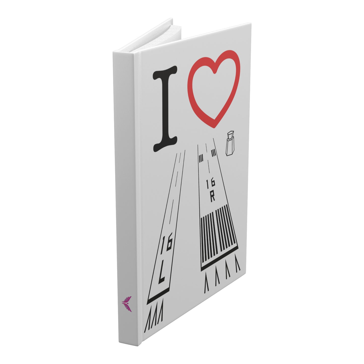 Van Nuys Airport Runways 16L - 16R / 34L - 34R hardcover journal