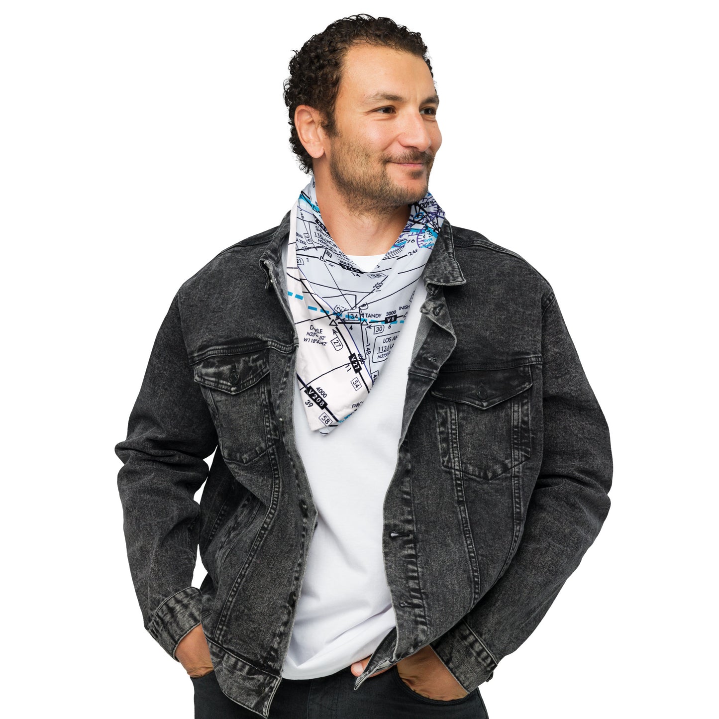 Enroute Low Altitude Chart bandana (ELUS3/white)