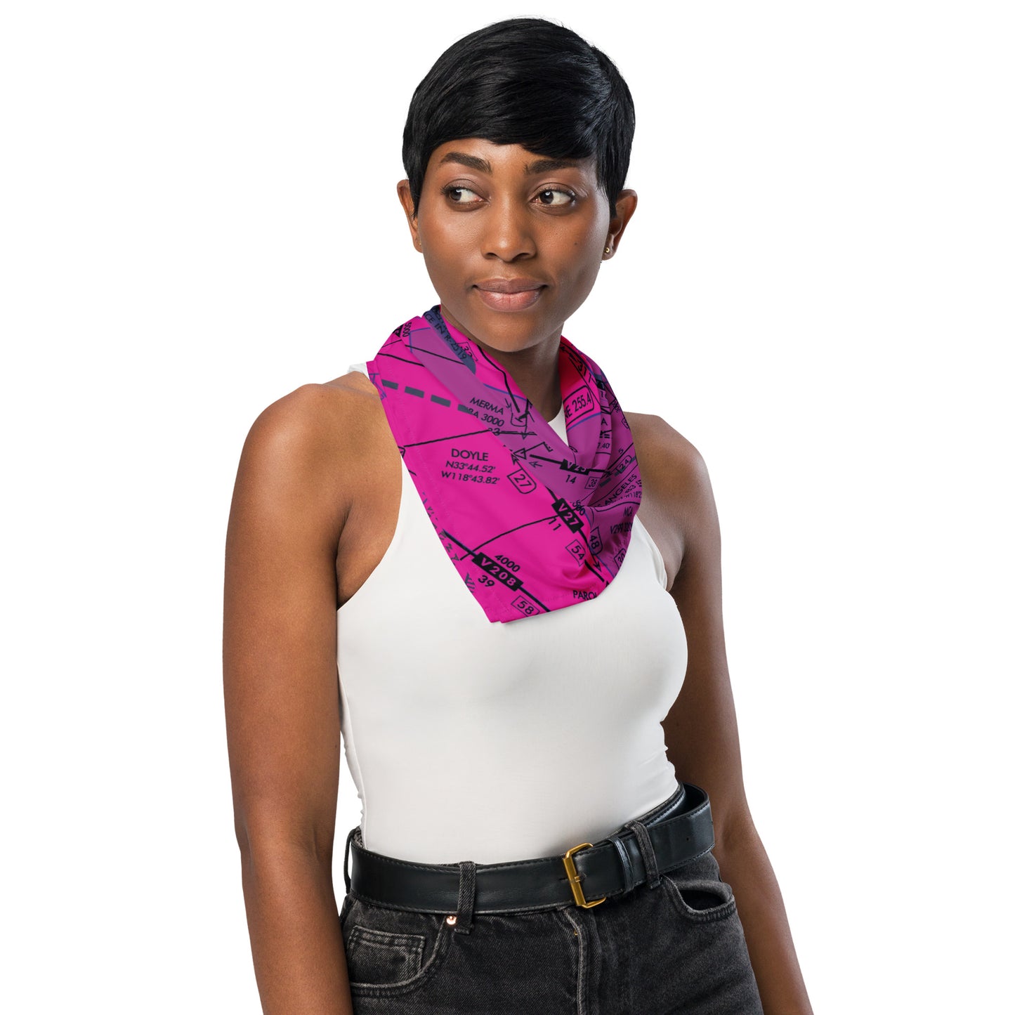 Enroute Low Altitude Chart bandana (ELUS3/pink)