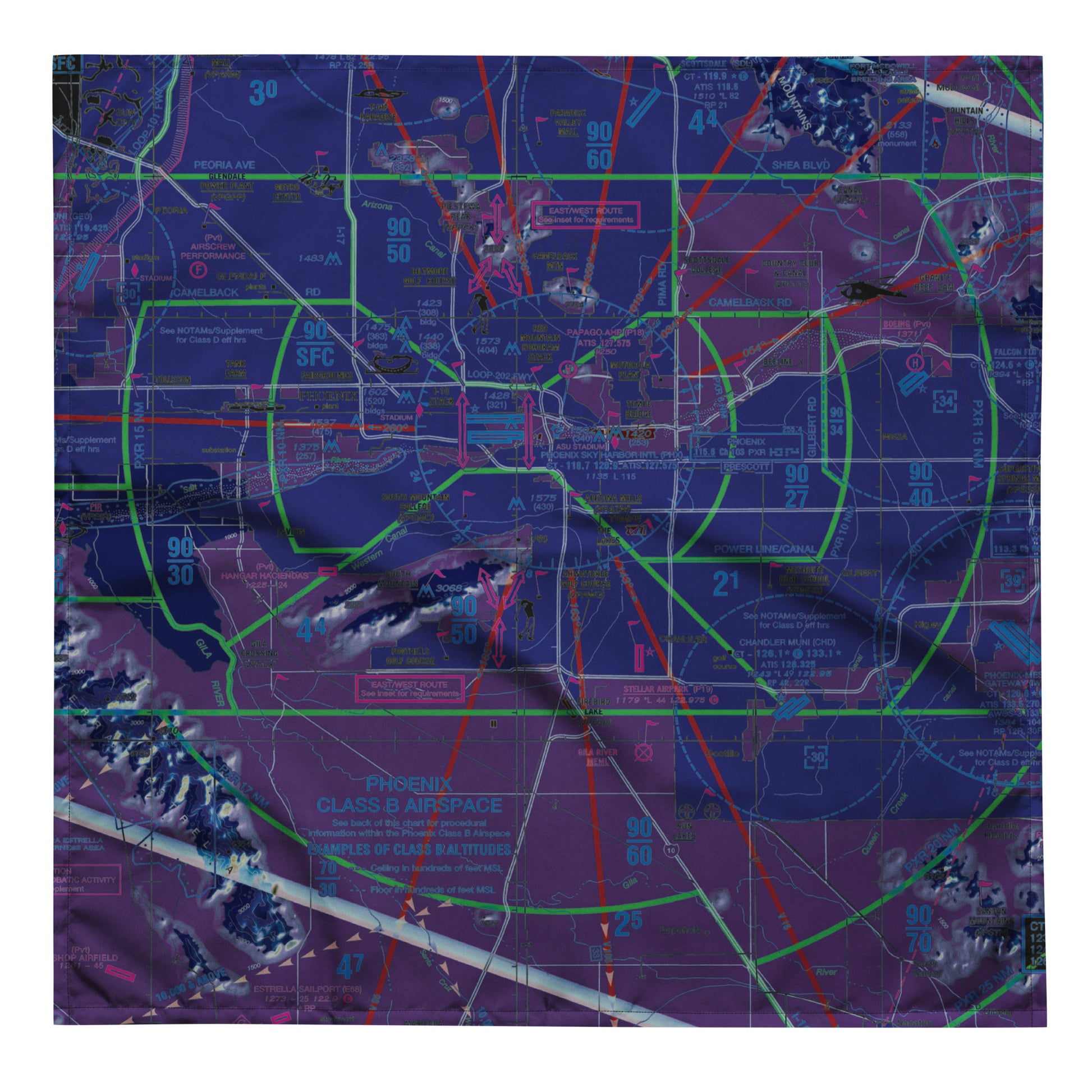 Phoenix TAC Chart bandana (invert)