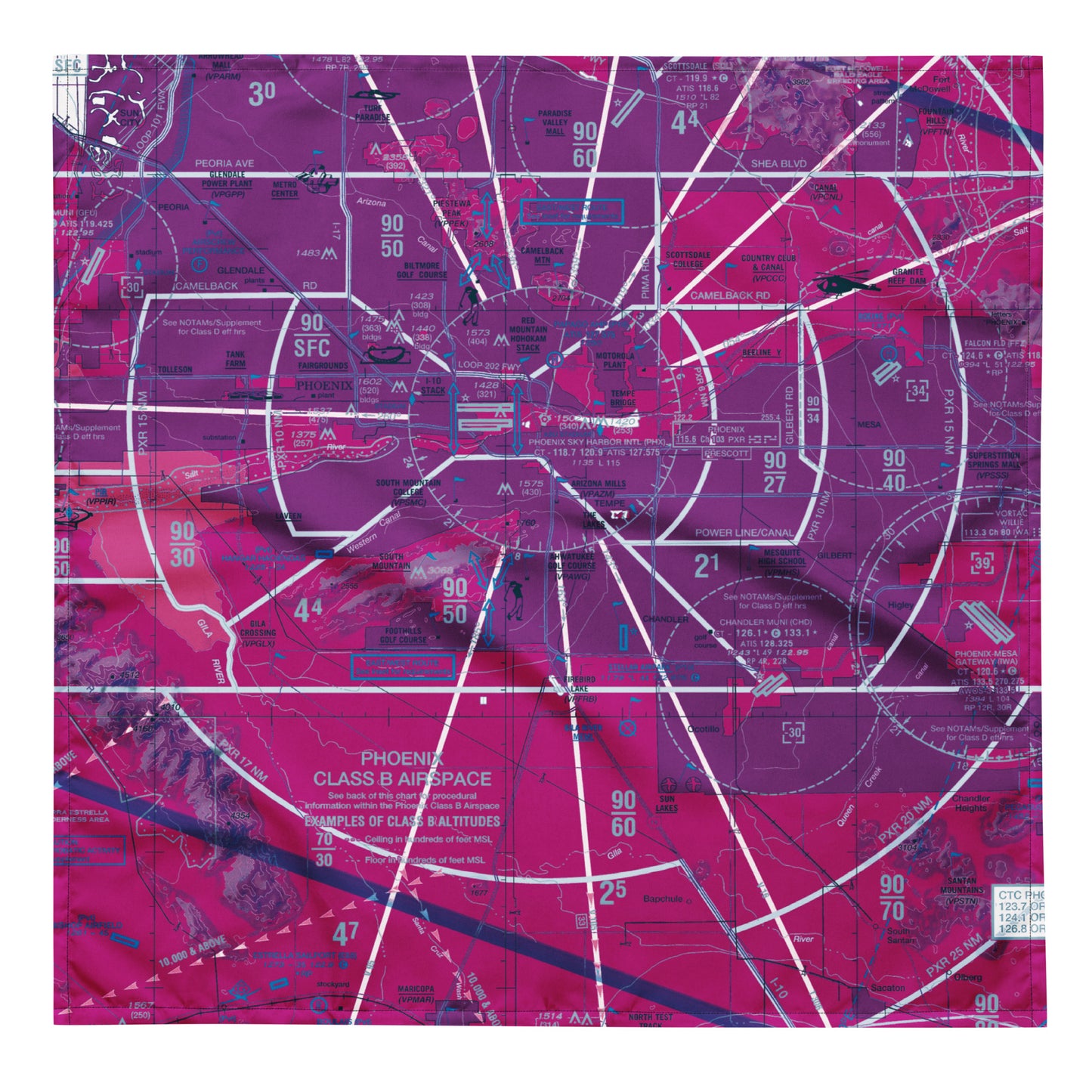 Phoenix TAC Chart bandana (purple)