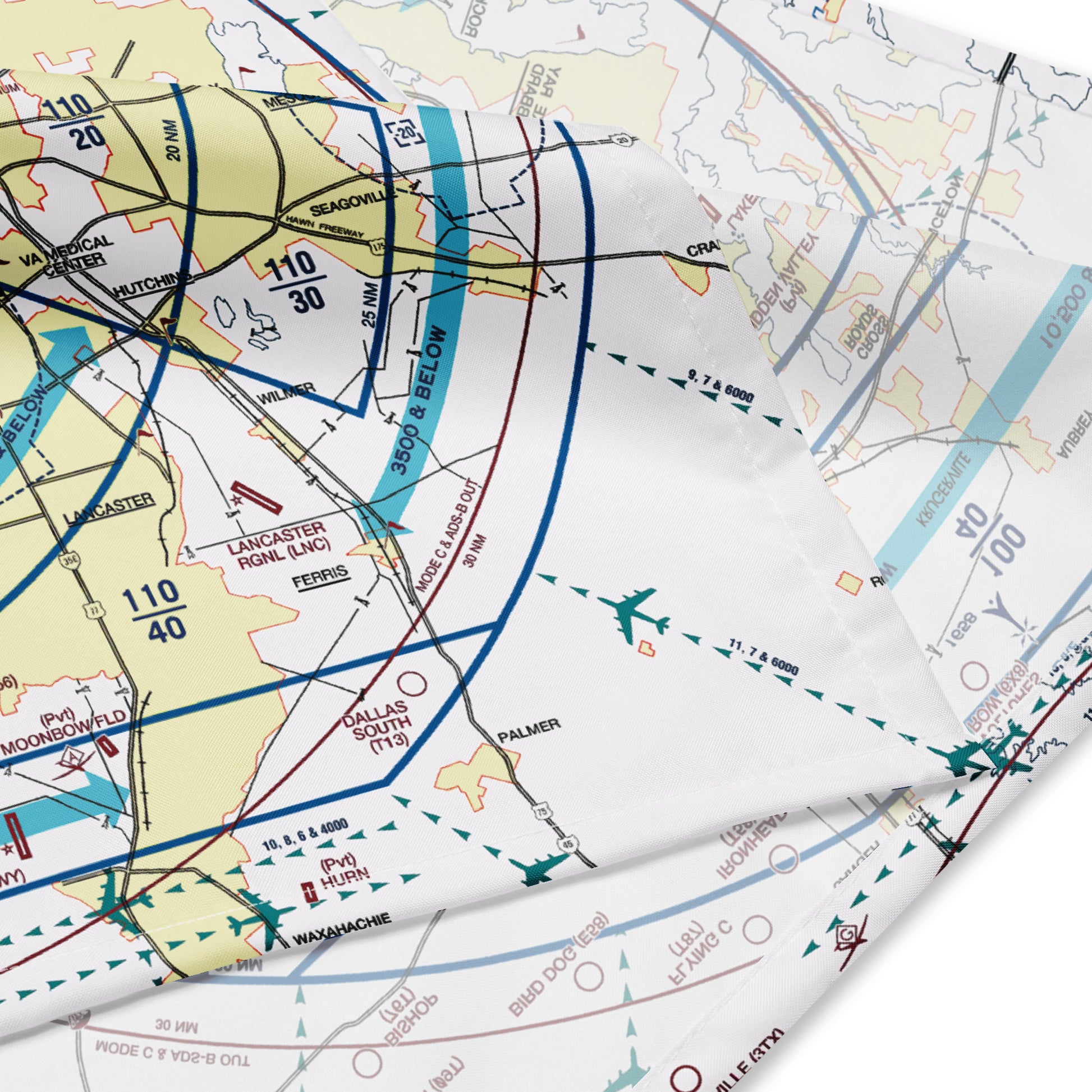 Dallas - Ft. Worth Flyway Chart bandana