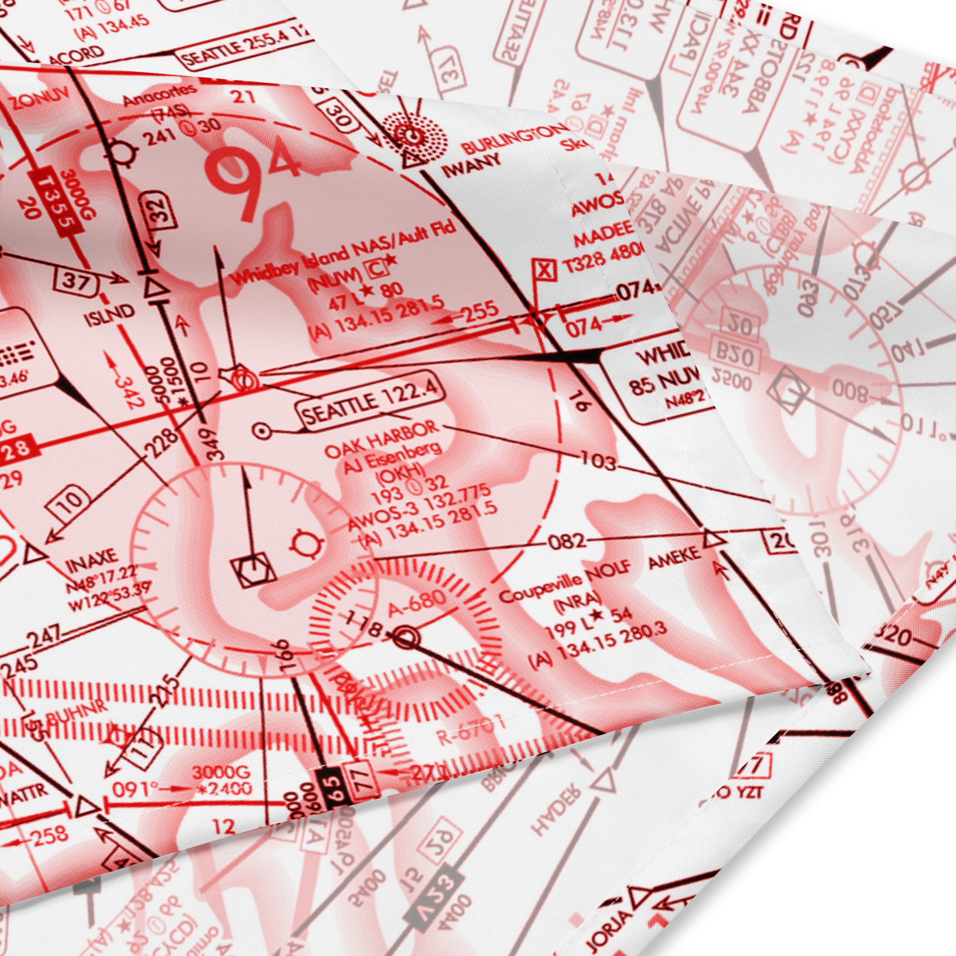 Enroute Low Altitude Chart bandana (ELUS1/red&white)