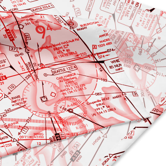 Enroute Low Altitude Chart bandana (ELUS1/red&white)