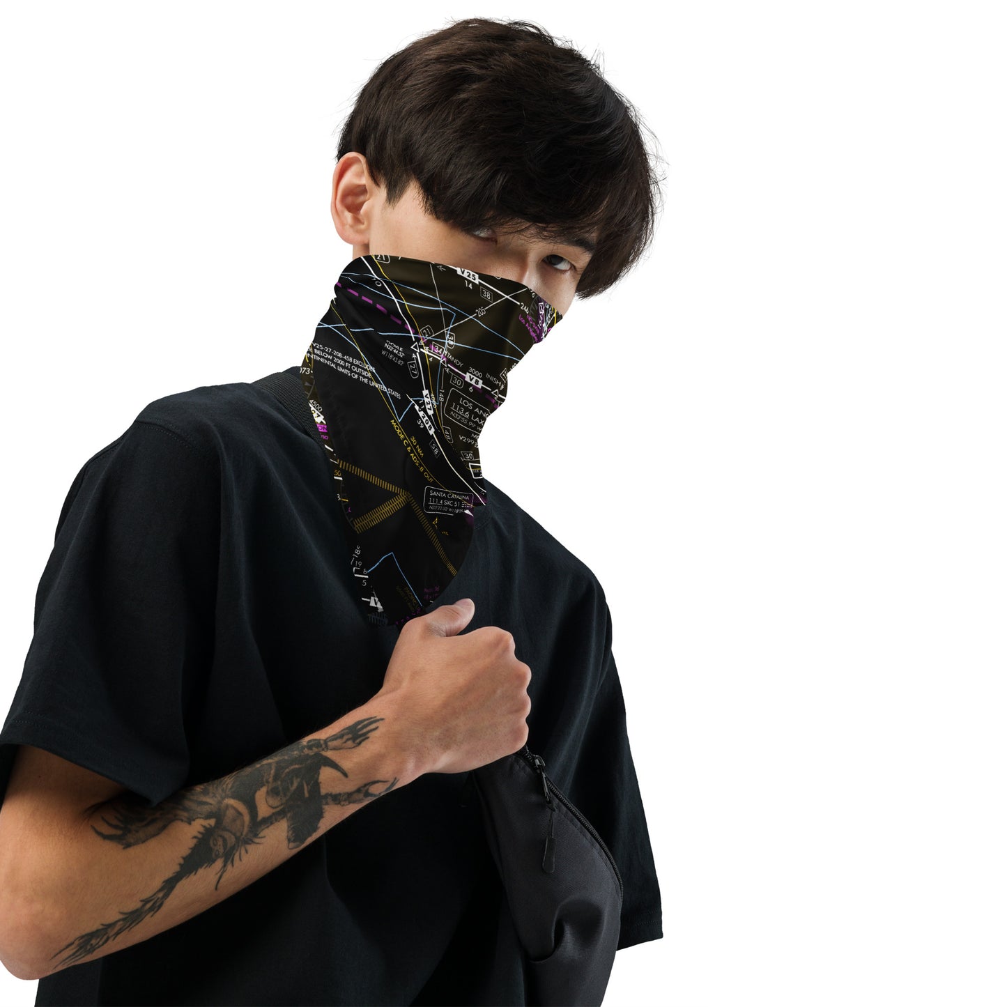 Enroute Low Altitude Chart bandana (ELUS3/invert)