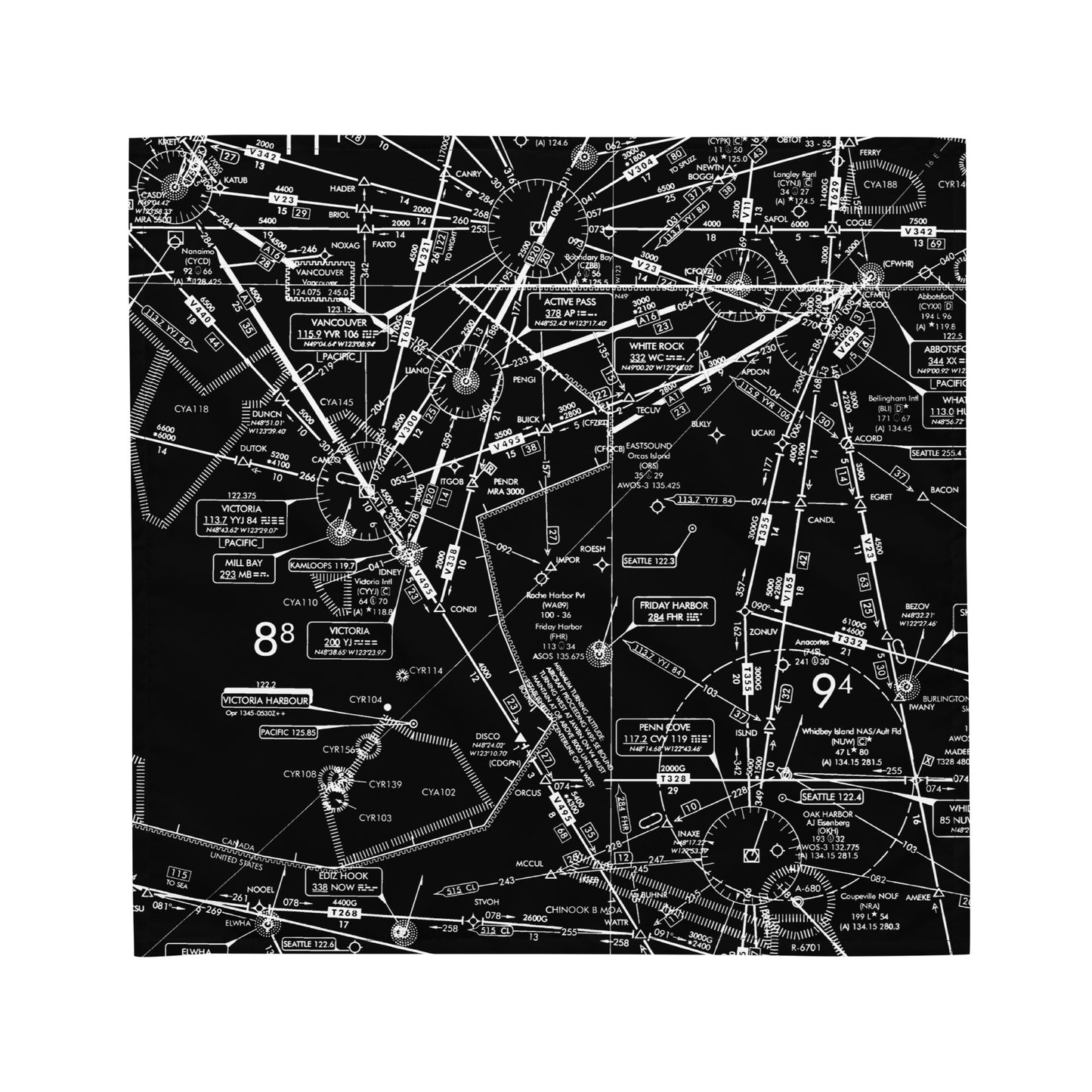 Enroute Low Altitude Chart bandana (ELUS1/black)