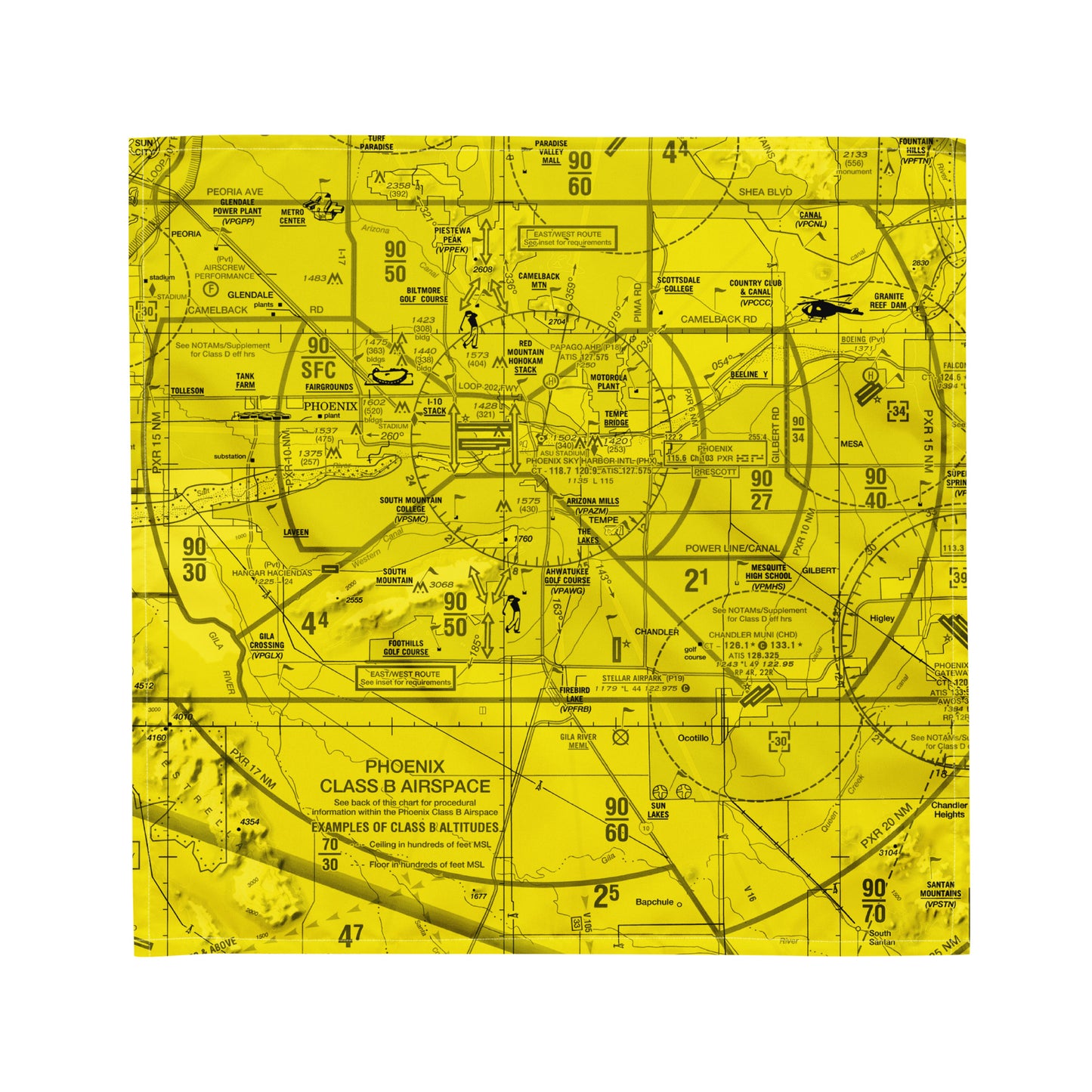 Phoenix TAC Chart bandana (yellow)