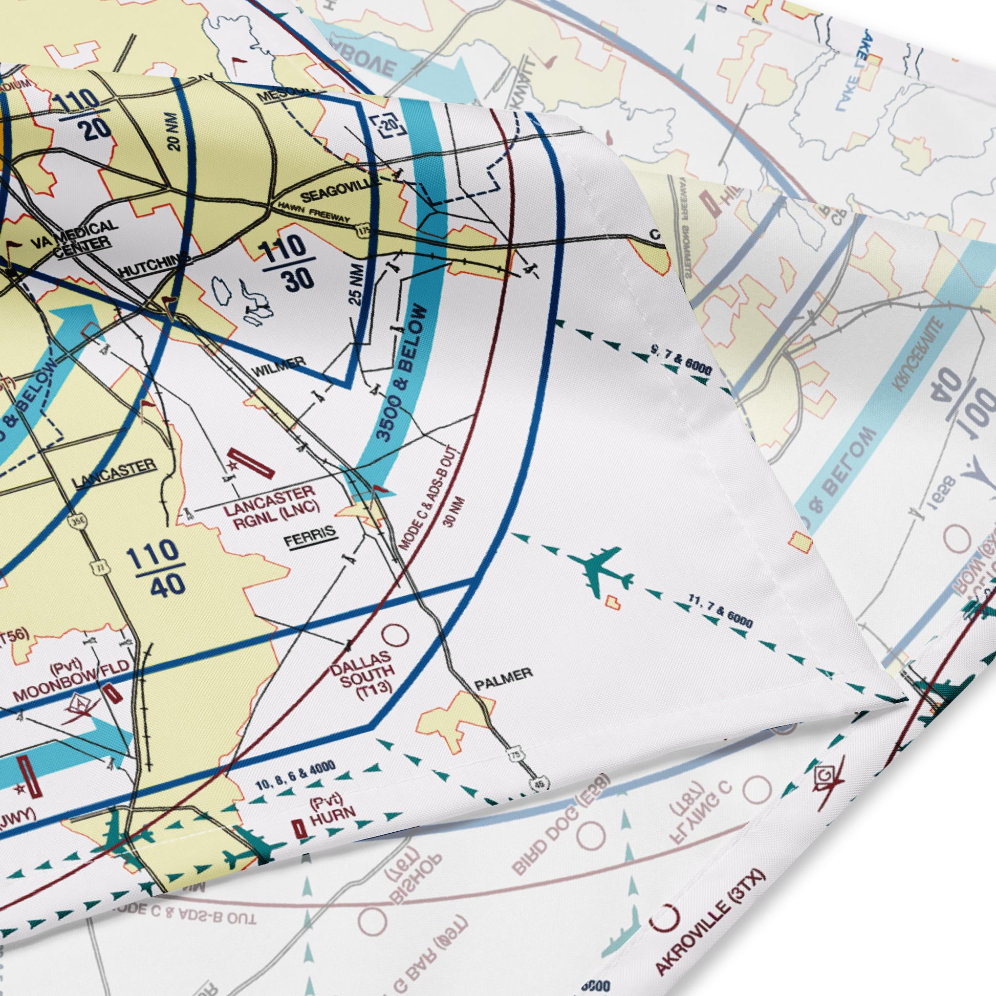 Dallas - Ft. Worth Flyway Chart bandana