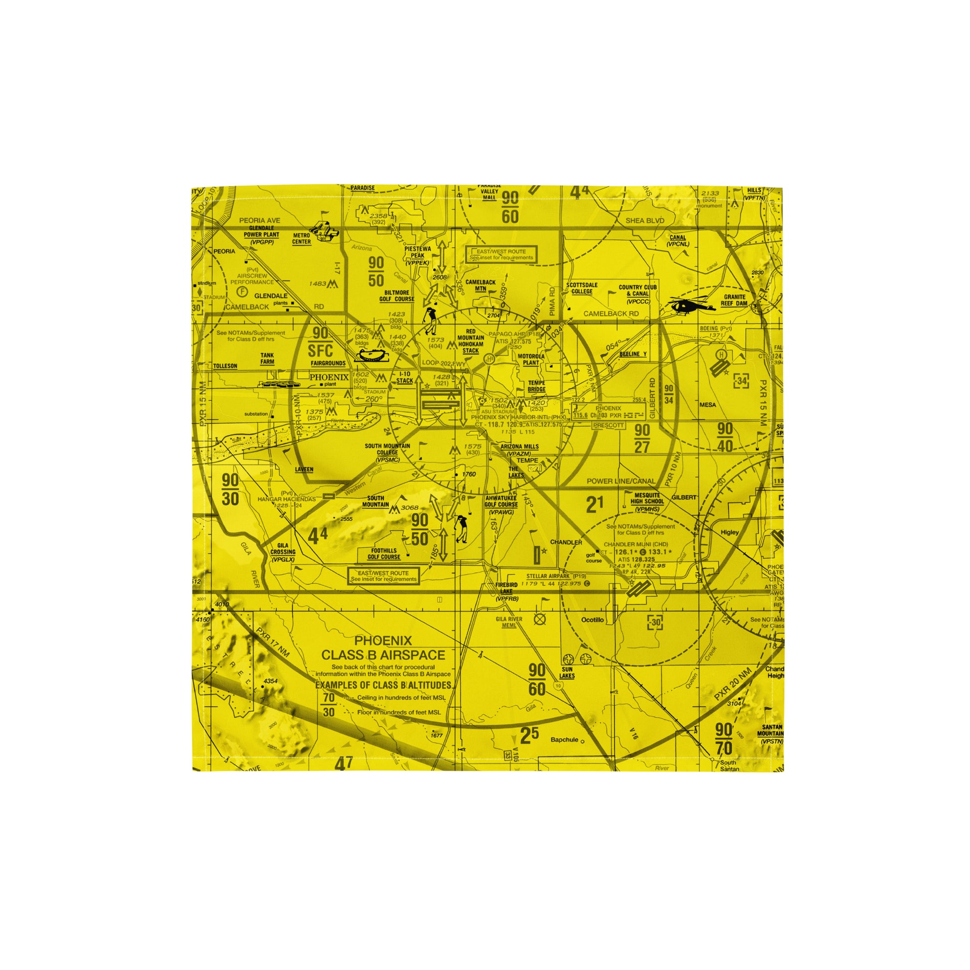 Phoenix TAC Chart bandana (yellow)