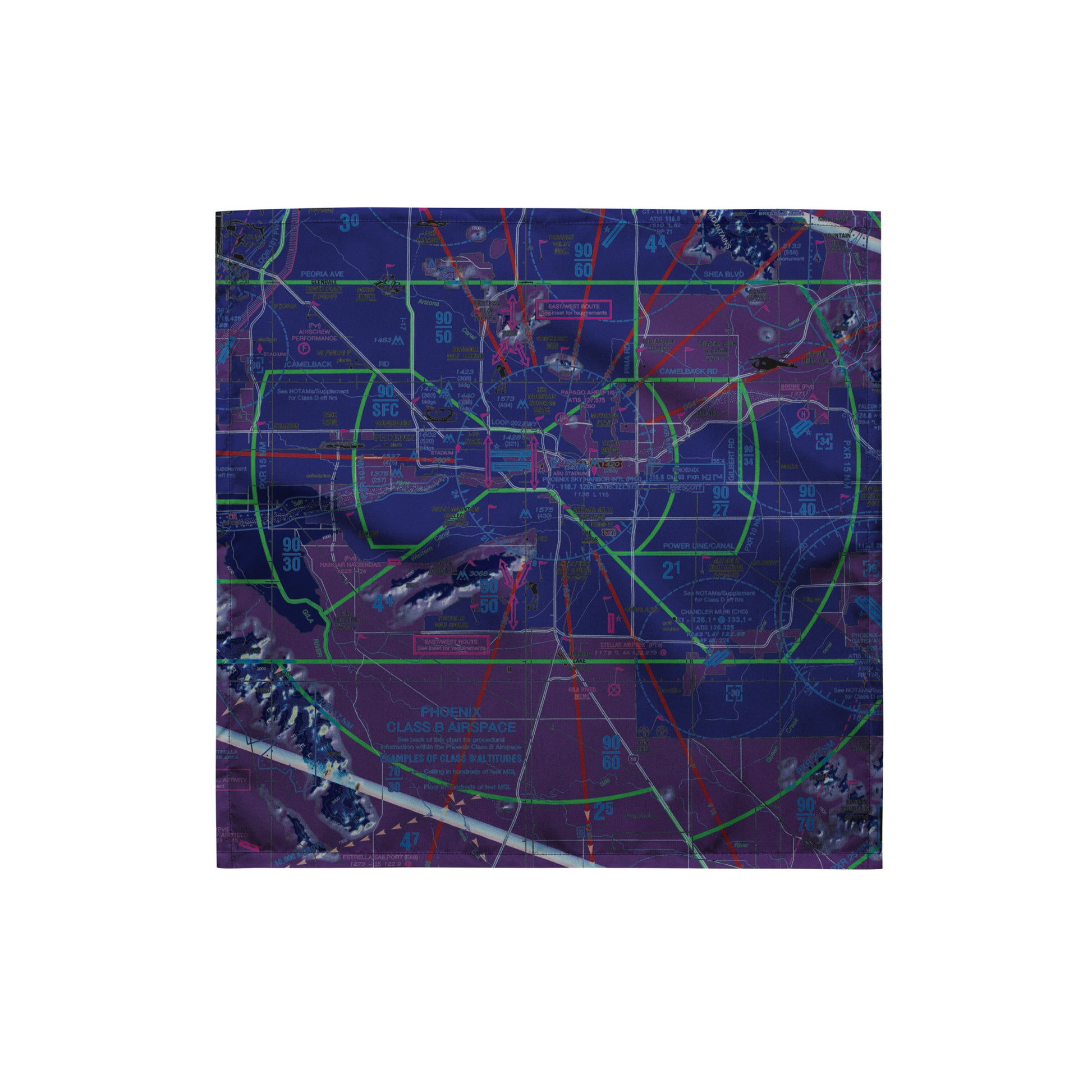 Phoenix TAC Chart bandana (invert)