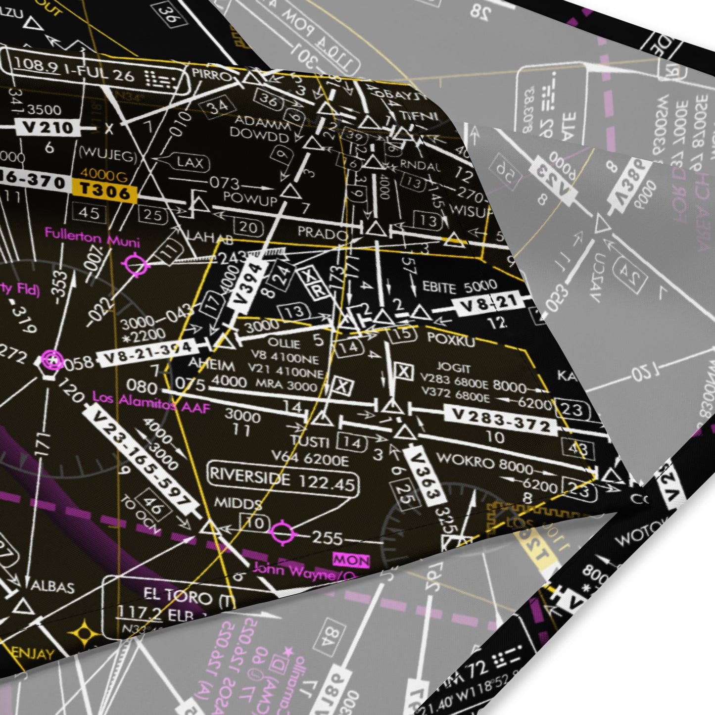 Enroute Low Altitude Chart bandana (ELUS3/invert)