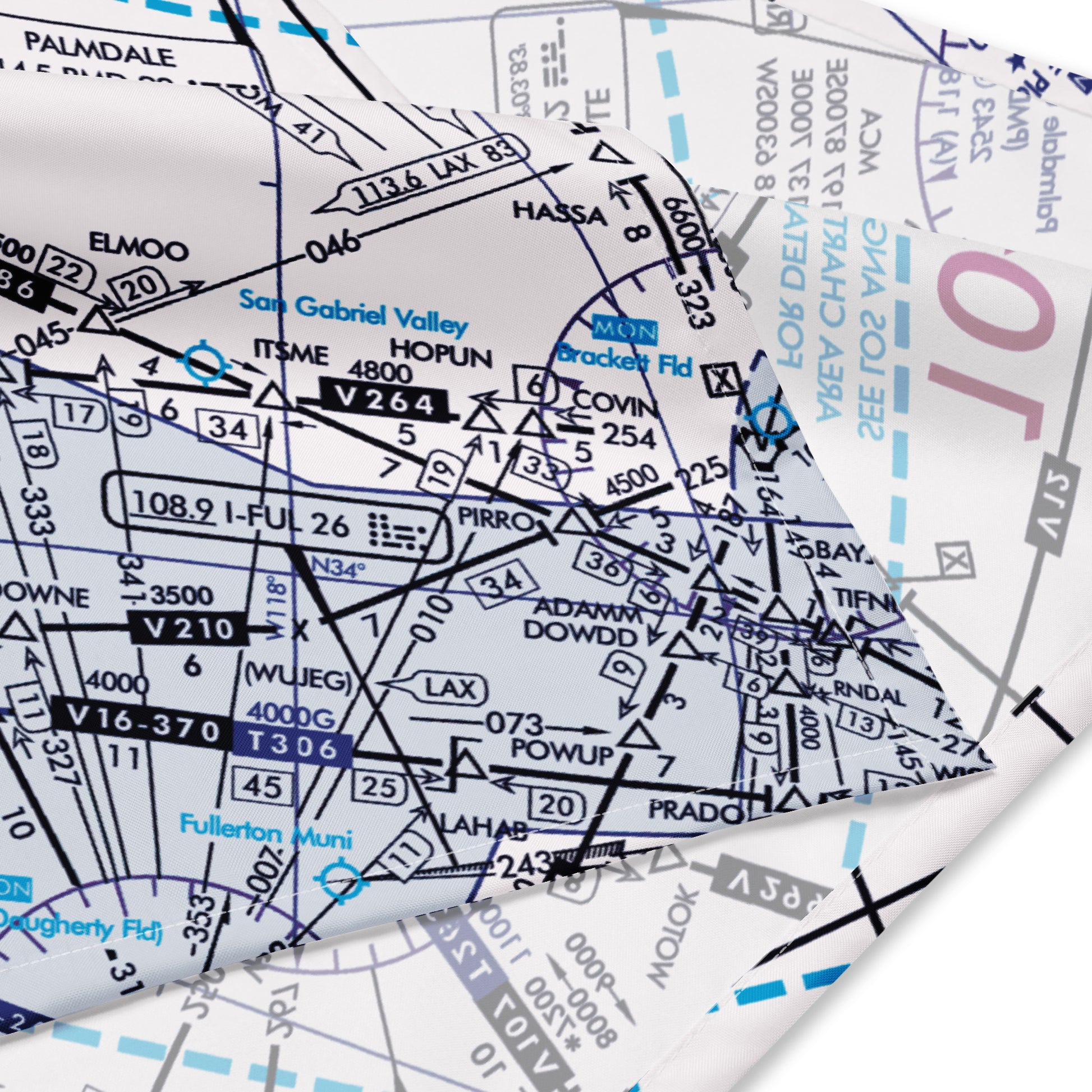 Enroute Low Altitude Chart bandana (ELUS3/white)