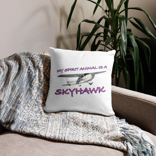 My Spirit Animal is a Skyhawk basic pillow (pink)