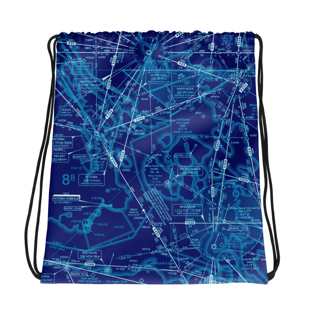 Enroute Low Altitude Chart drawstring bag (ELUS1/blue)