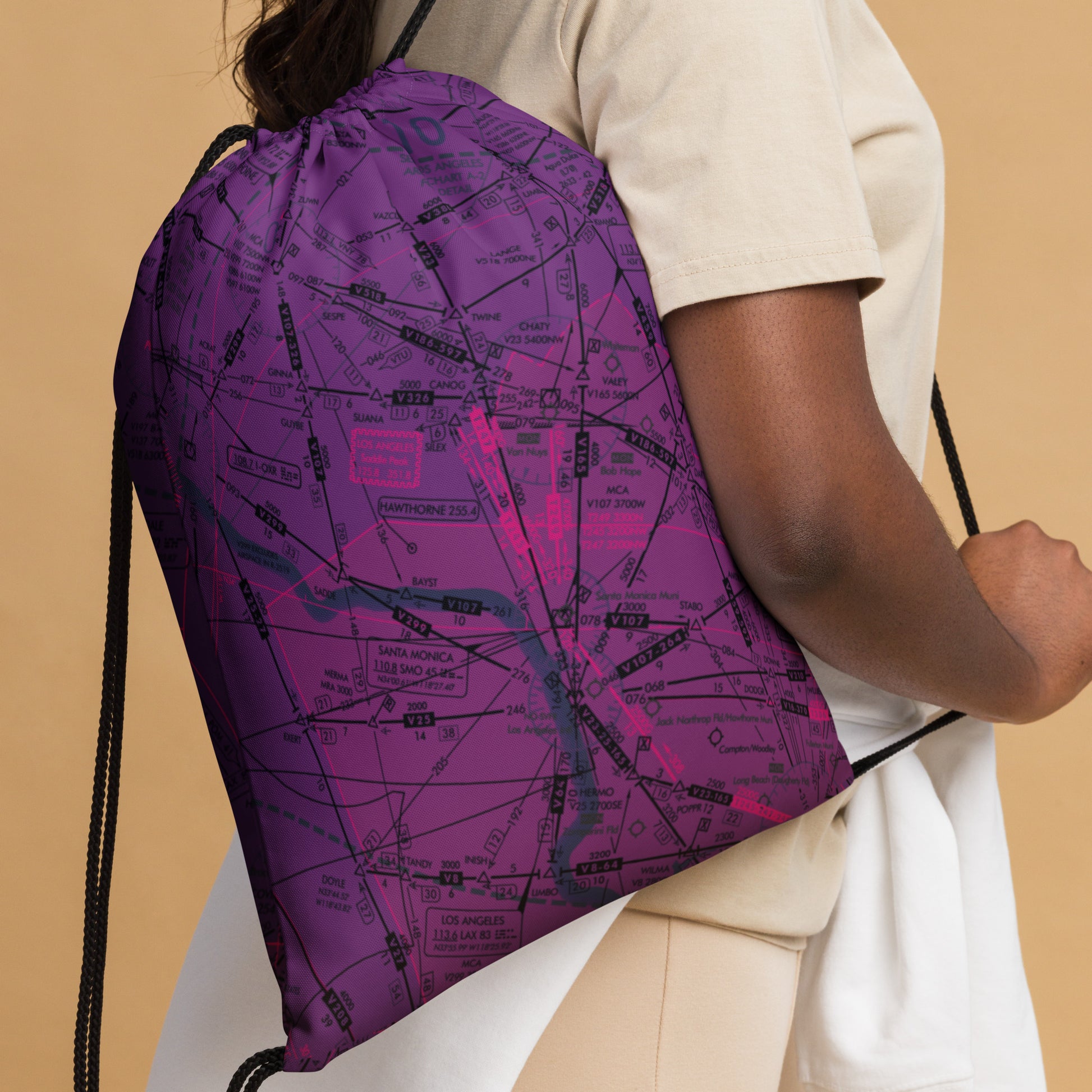 Enroute Low Altitude Chart drawstring bag (ELUS3/purple)