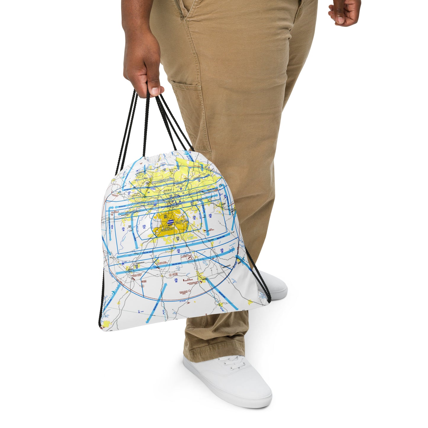 Atlanta Flyway Chart drawstring bag